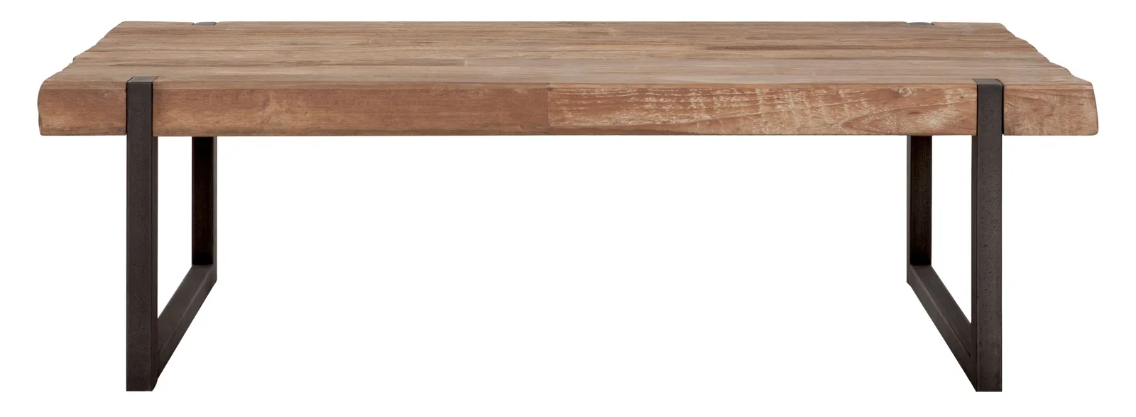 Couchtisch Beam von DTP Home, ein Holztisch mit Metallbeinen vor einem weißen Hintergrund