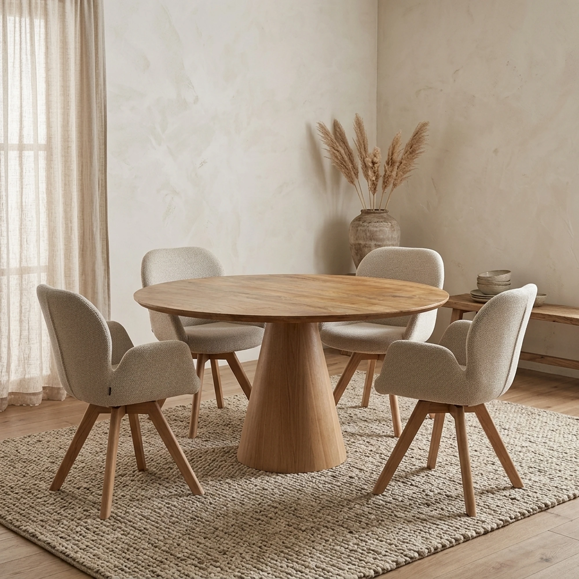 Eetkamer Tafelblad Rond Mango - Benoa