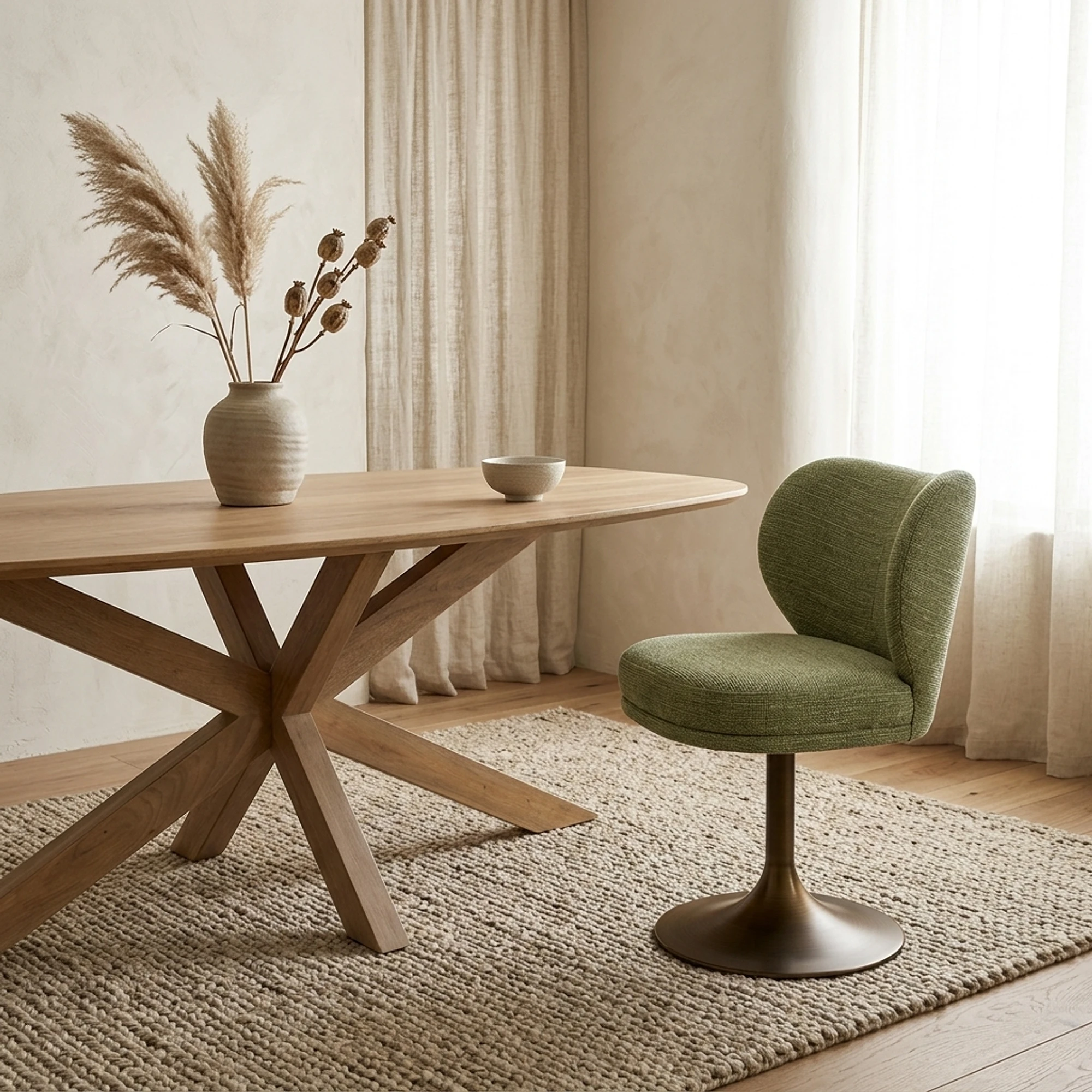 Esszimmerstuhl Amely pistache softweave drehbar - Richmond Interiors
