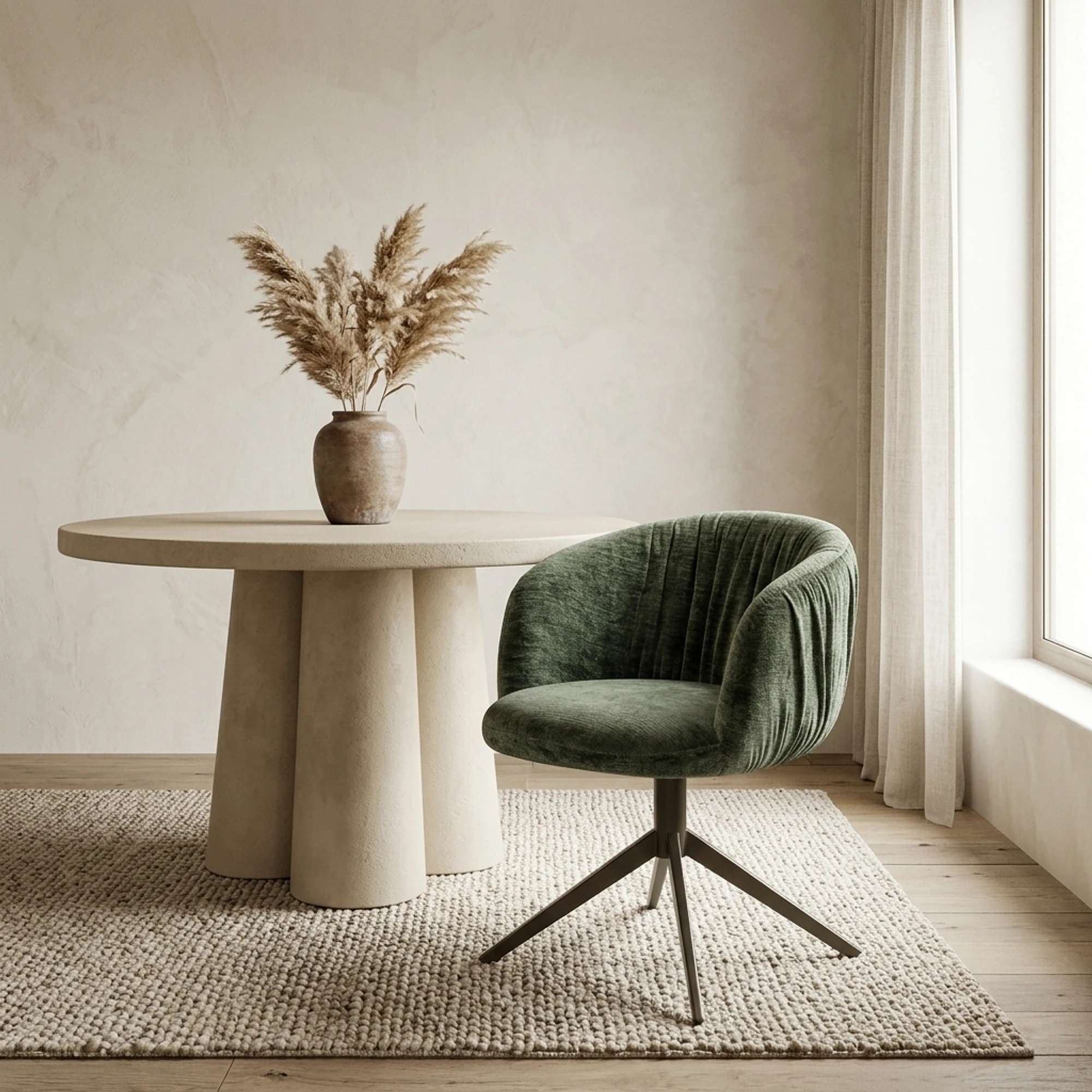 Esszimmerstuhl Cassi sage chenille drehbar - Richmond Interiors