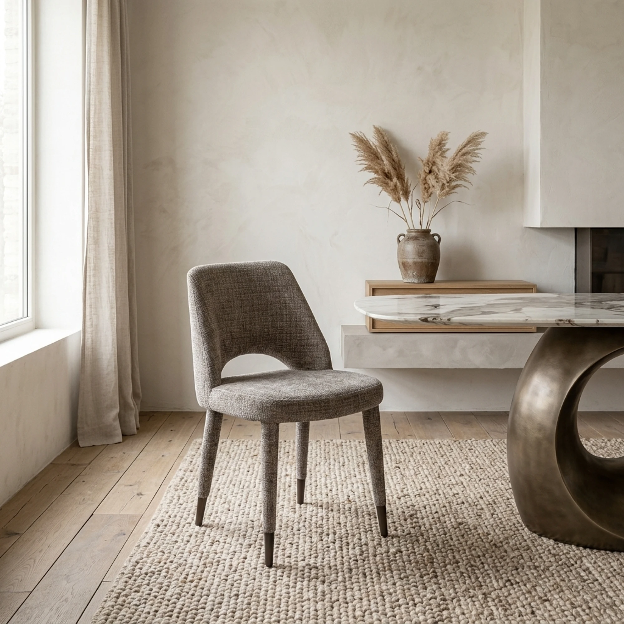 Esszimmerstuhl Cecilia niagara stone feuerhemmend (Set aus 2) - Richmond Interiors