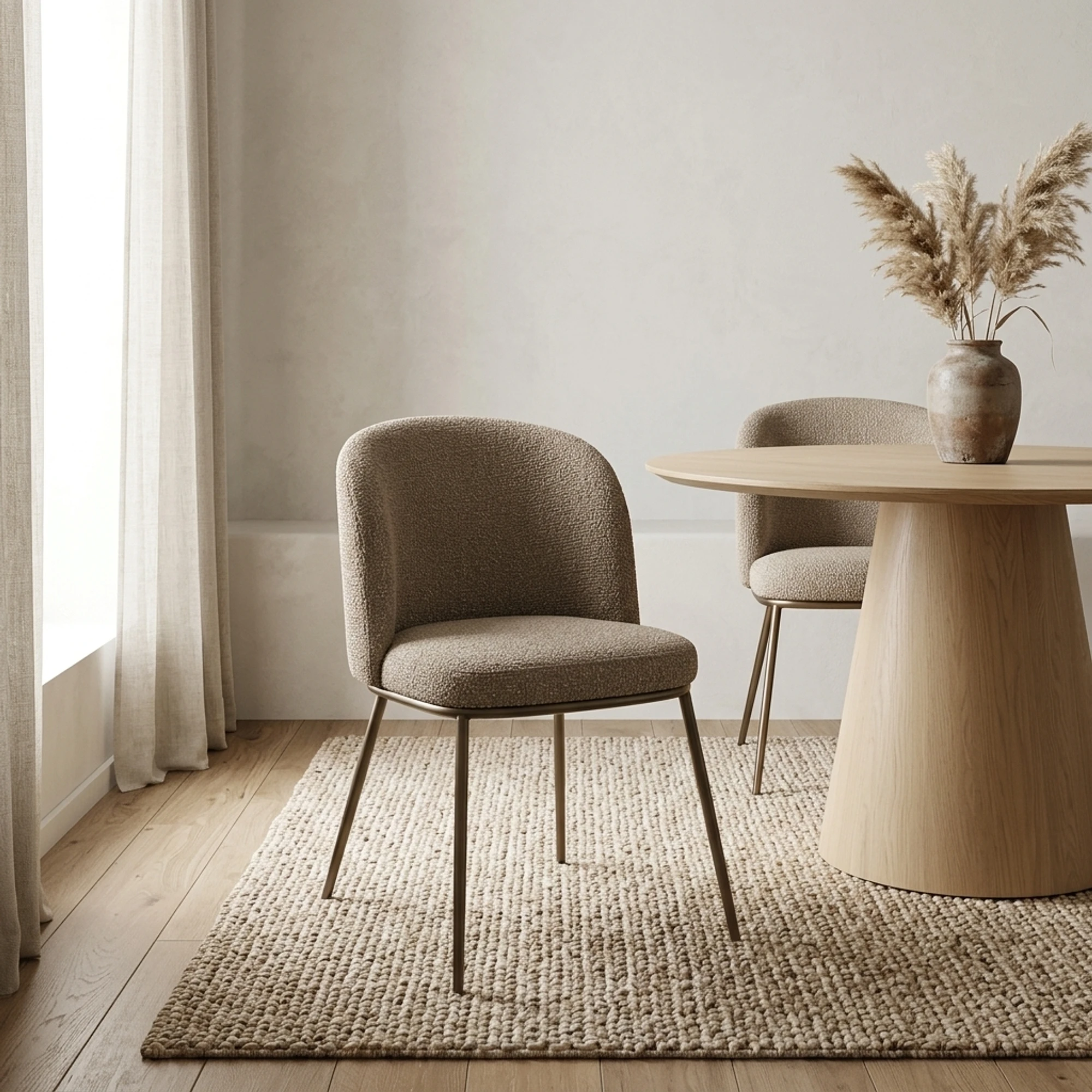 Esszimmerstuhl Elvi mocca chunky feuerhemmend (Set aus 2) - Richmond Interiors