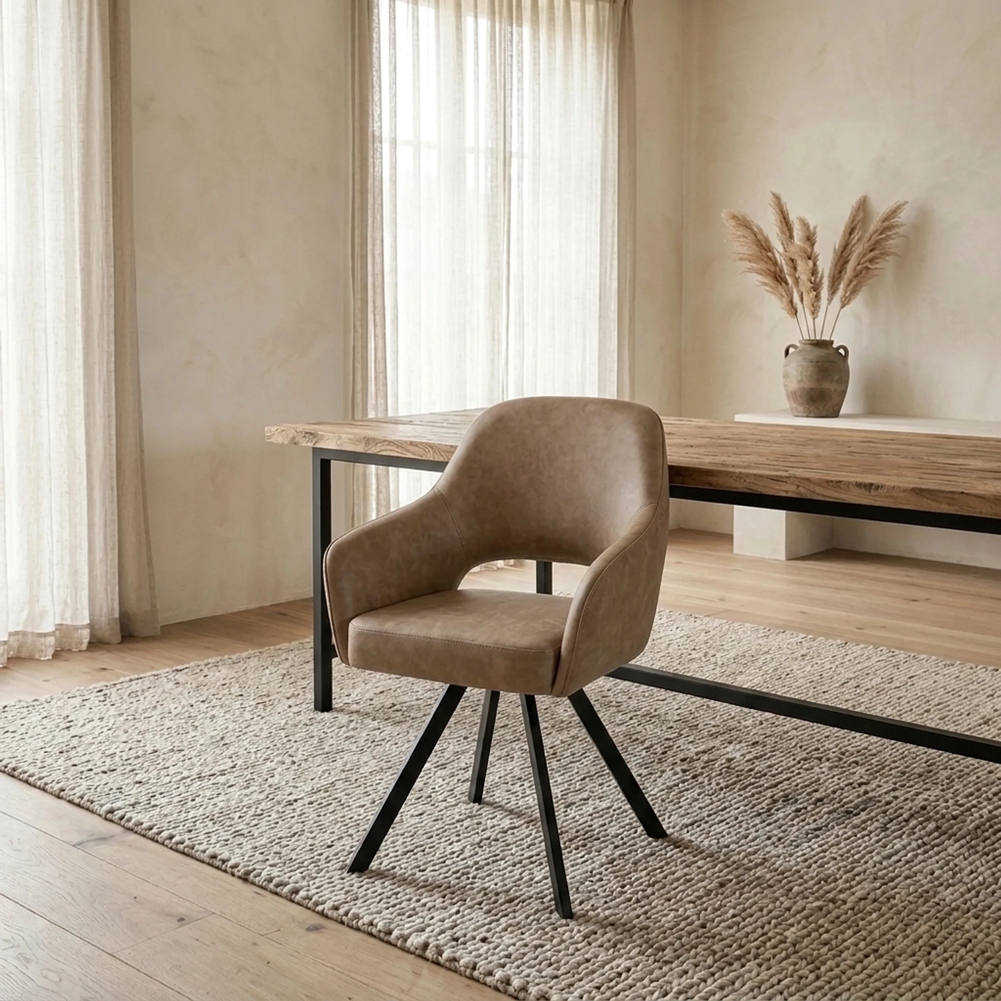 Dining Chair Emilie CEP 08 Light Brown - Benoa