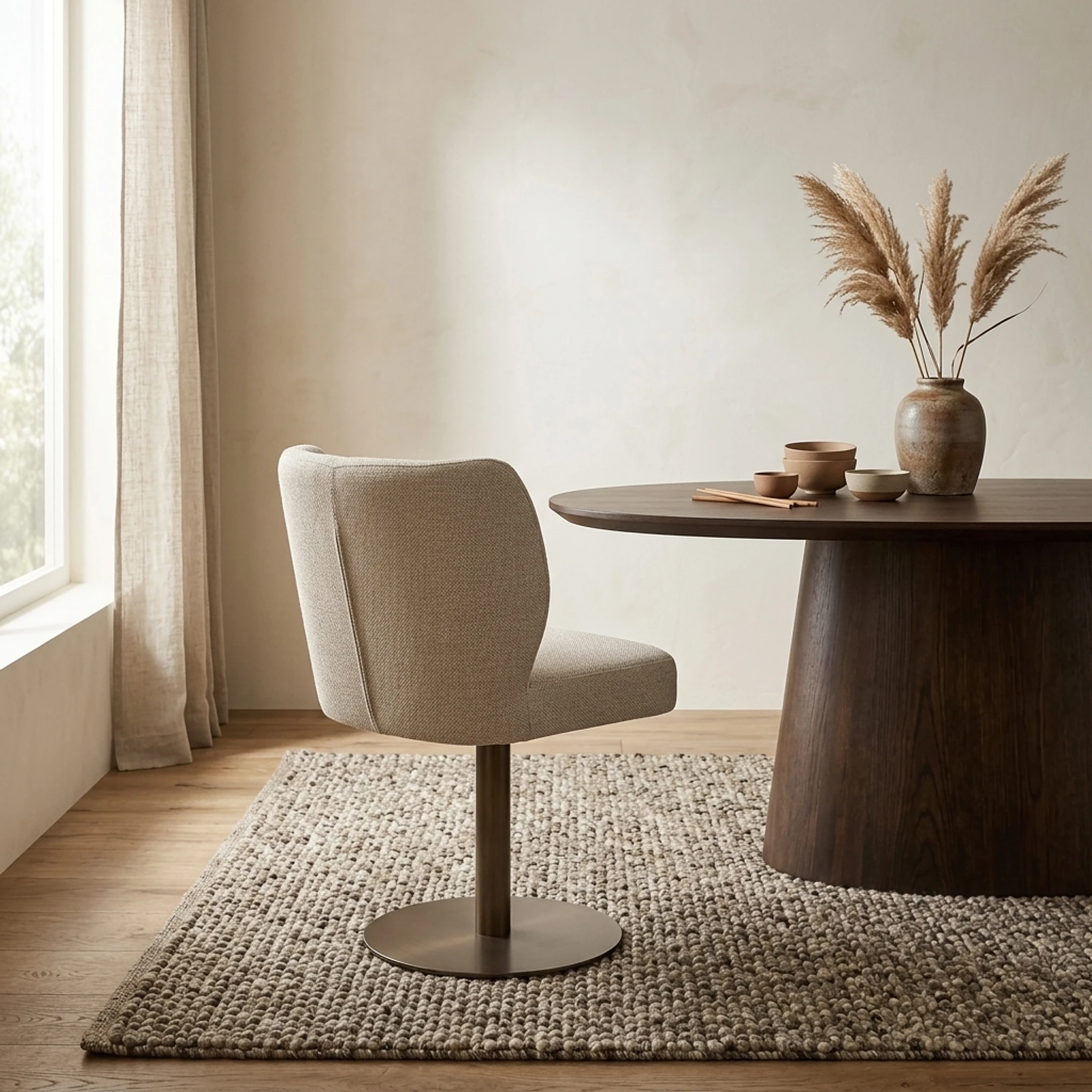 Esszimmerstuhl Fiona natural softweave drehbar - Richmond Interiors