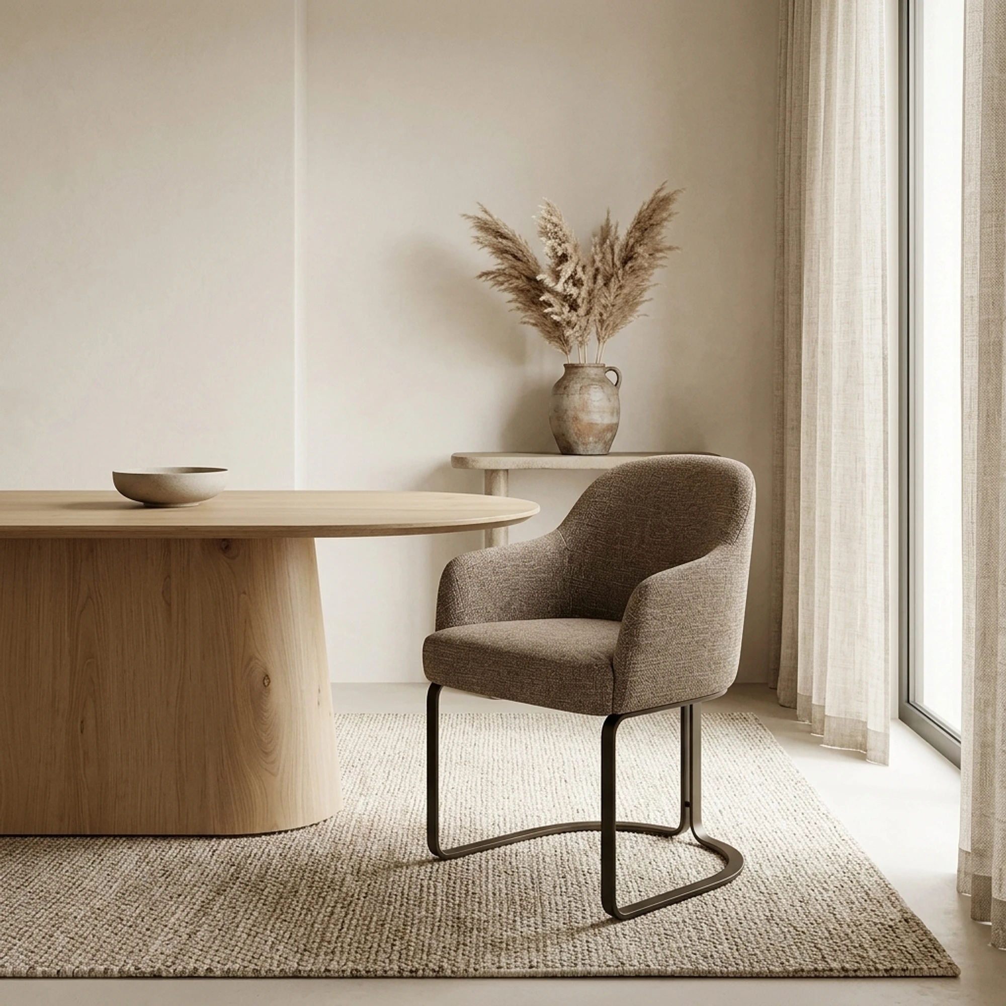 Esszimmerstuhl Hadley brown tweed feuerhemmend - Richmond Interiors