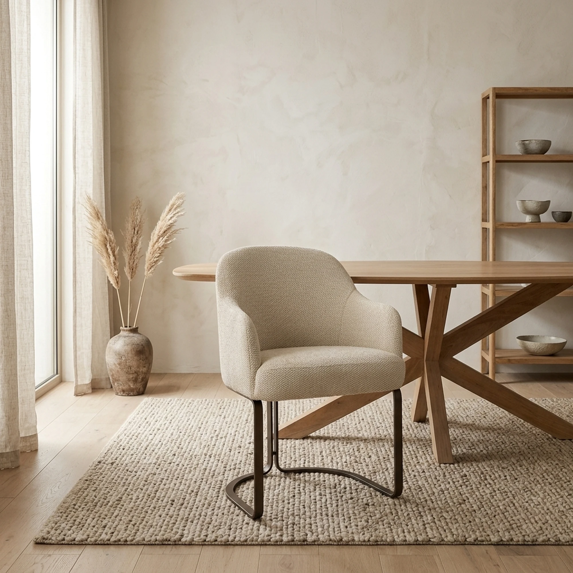 Esszimmerstuhl Hadley natural boldweave feuerhemmend - Richmond Interiors