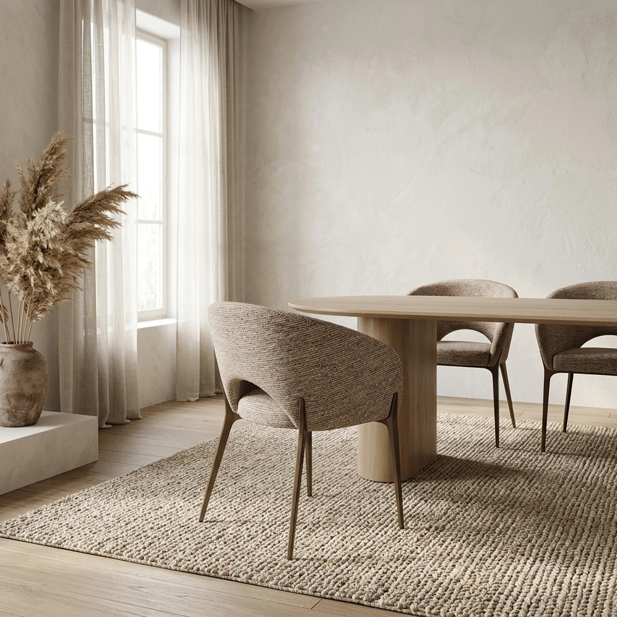 Esszimmerstuhl Kenzi mocca linear feuerhemmend - Richmond Interiors