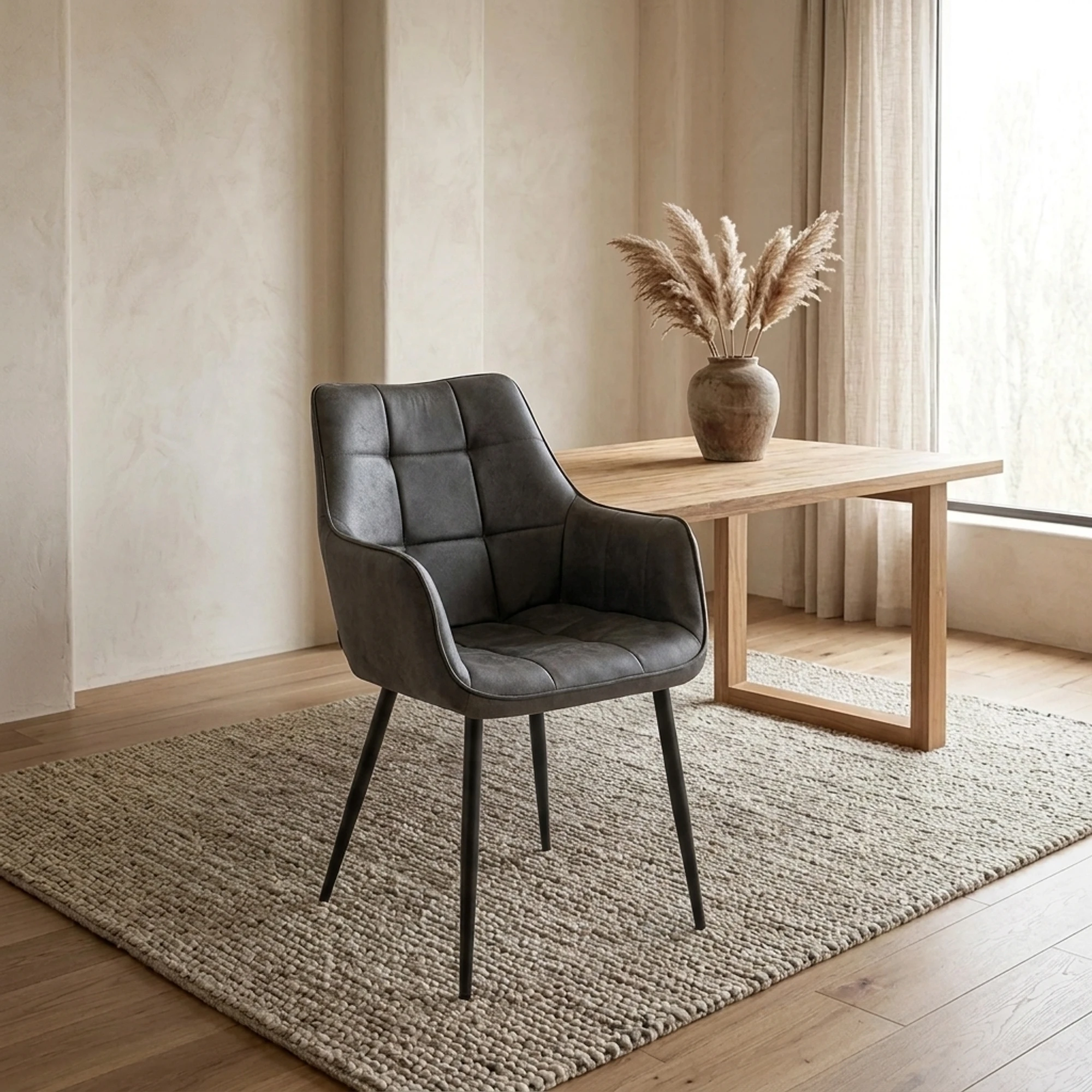 Dining Chair Lucille Arm CEP 11 Anthracite - Benoa