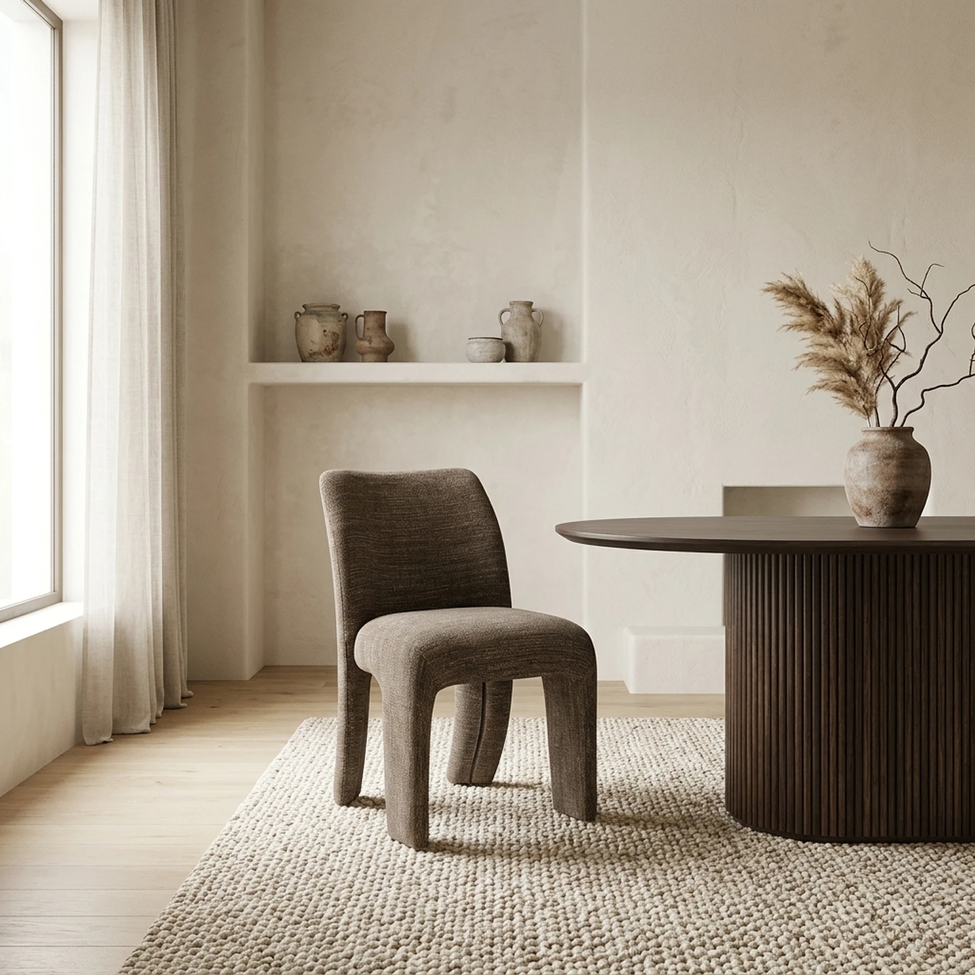 Maya Dining Chair brown softweave (set of 2) - Richmond Interiors