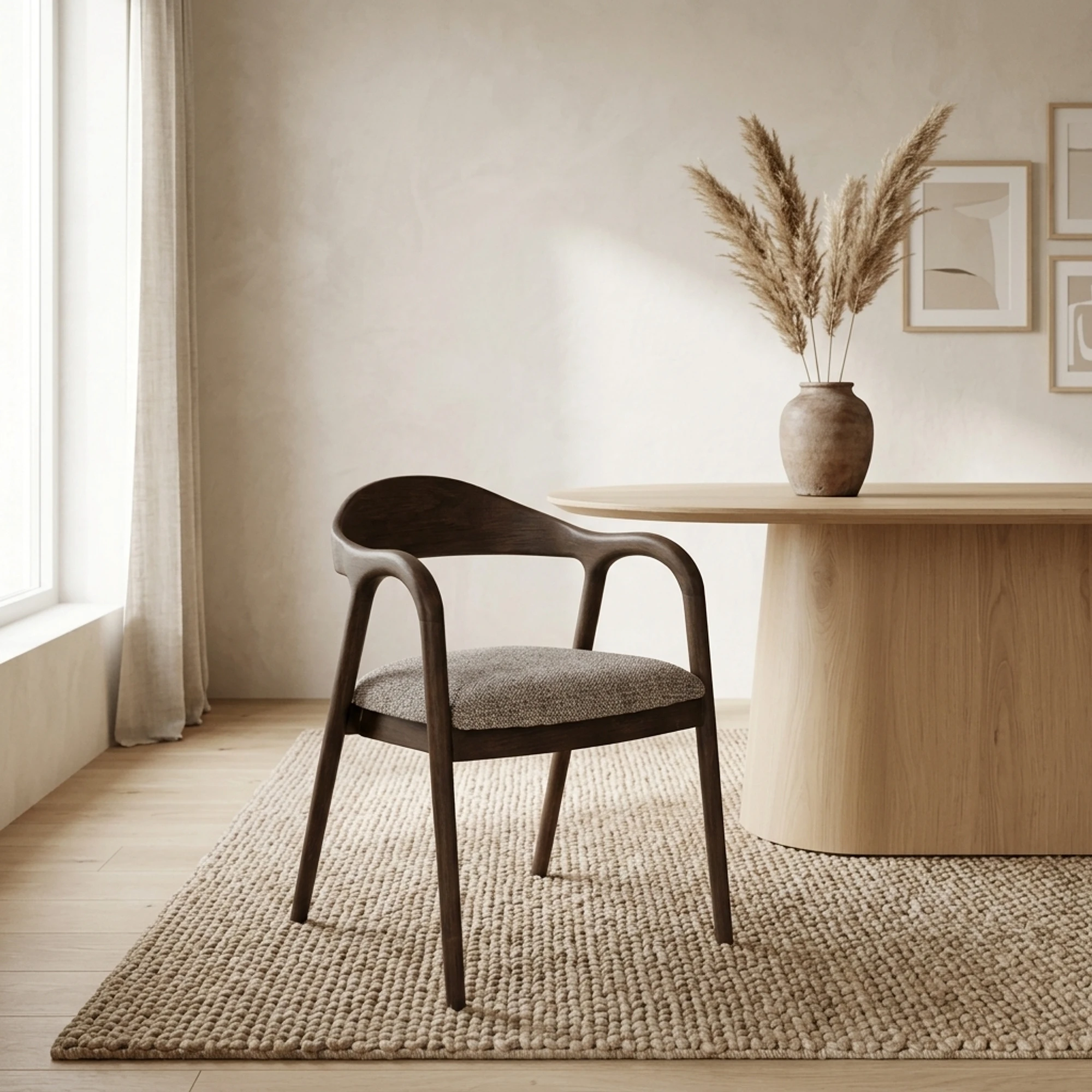 Esszimmerstuhl Mihara mocca fancy feuerhemmend - Richmond Interiors