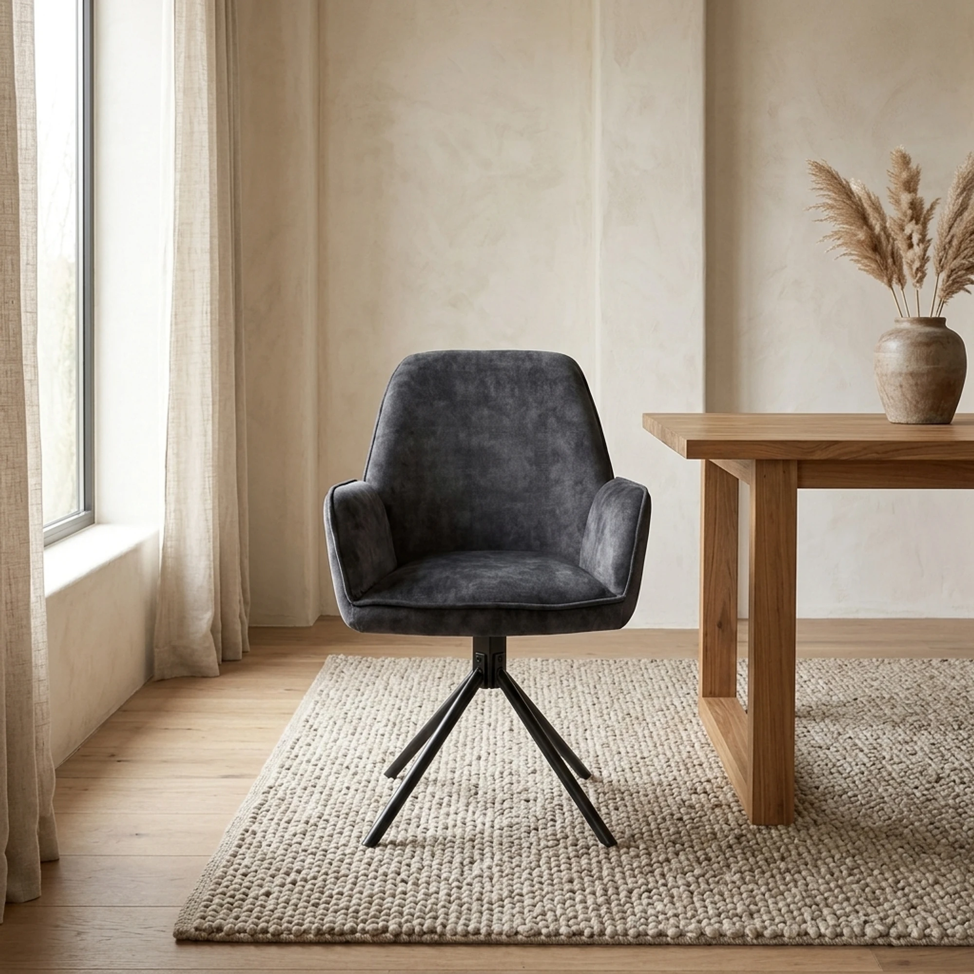 Noah Adore 29 Anthracite Dining Chair - Benoa