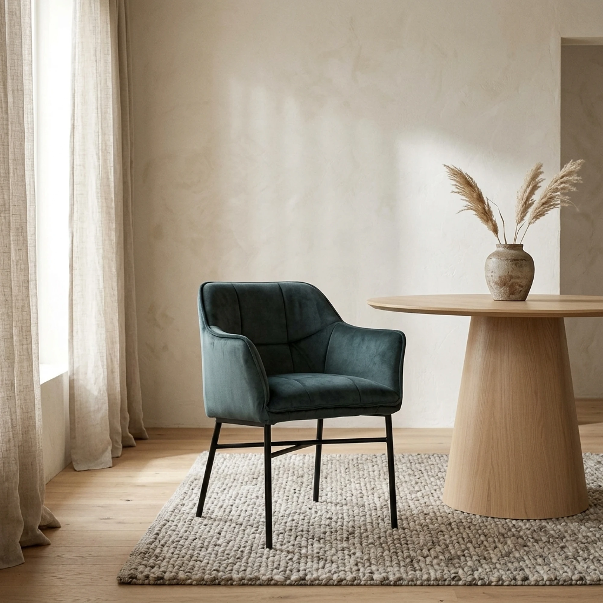 Dining Chair Noel (Fabric) - Wildeboer & van der Weide