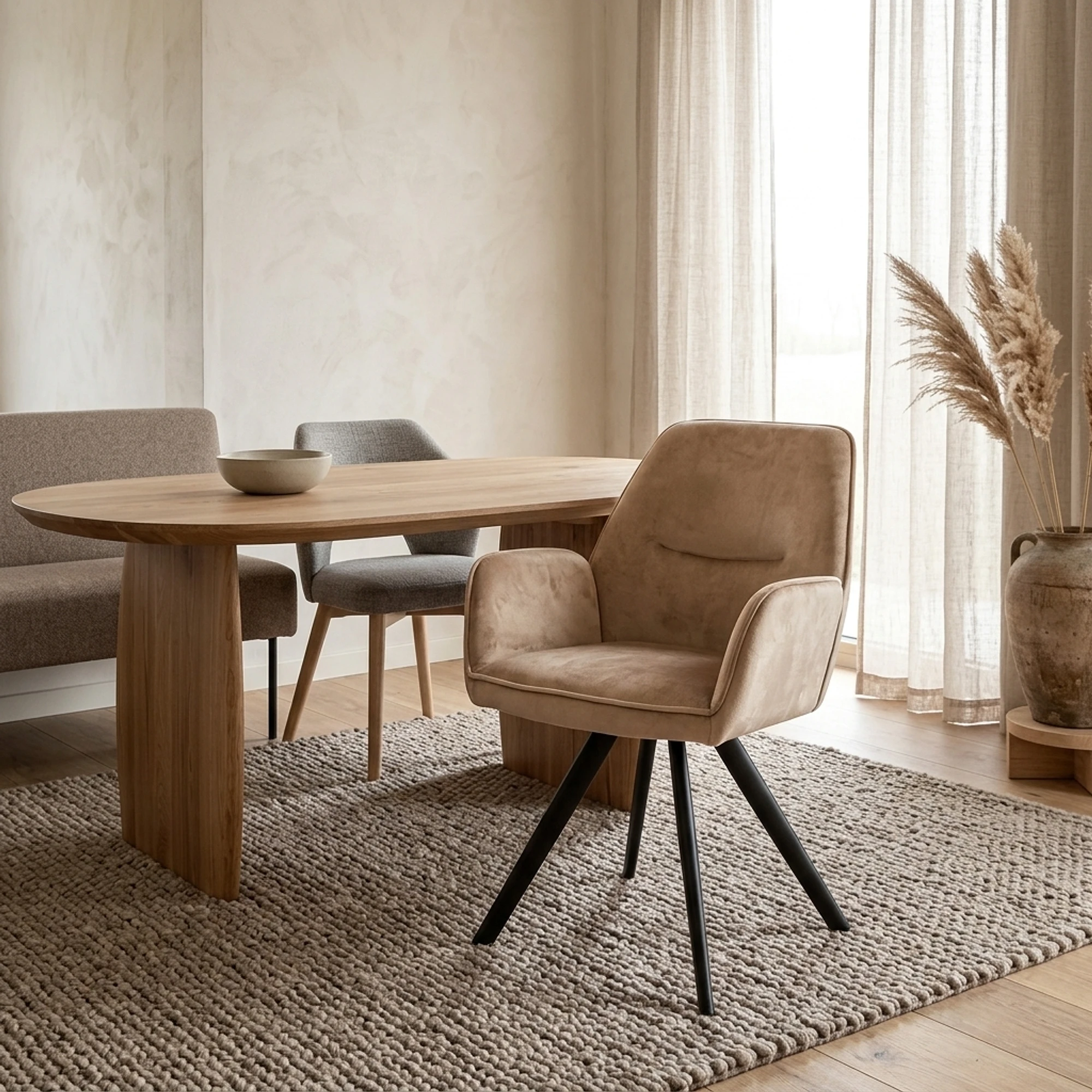 Eetkamerstoel Nova Beige Velvet - Starfurn