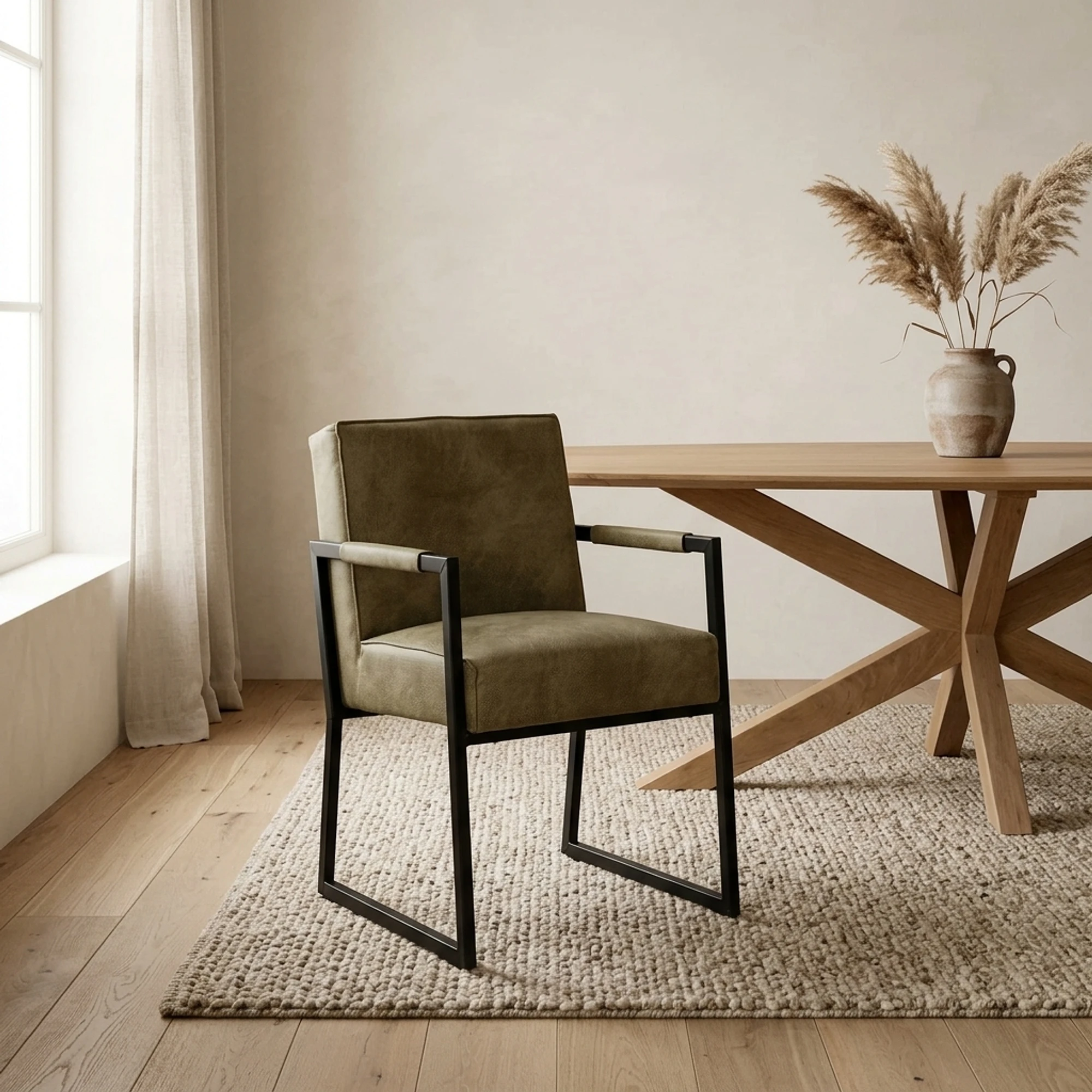 Dining Chair Rolf (Stof | Leder) - Wildeboer & van der Weide