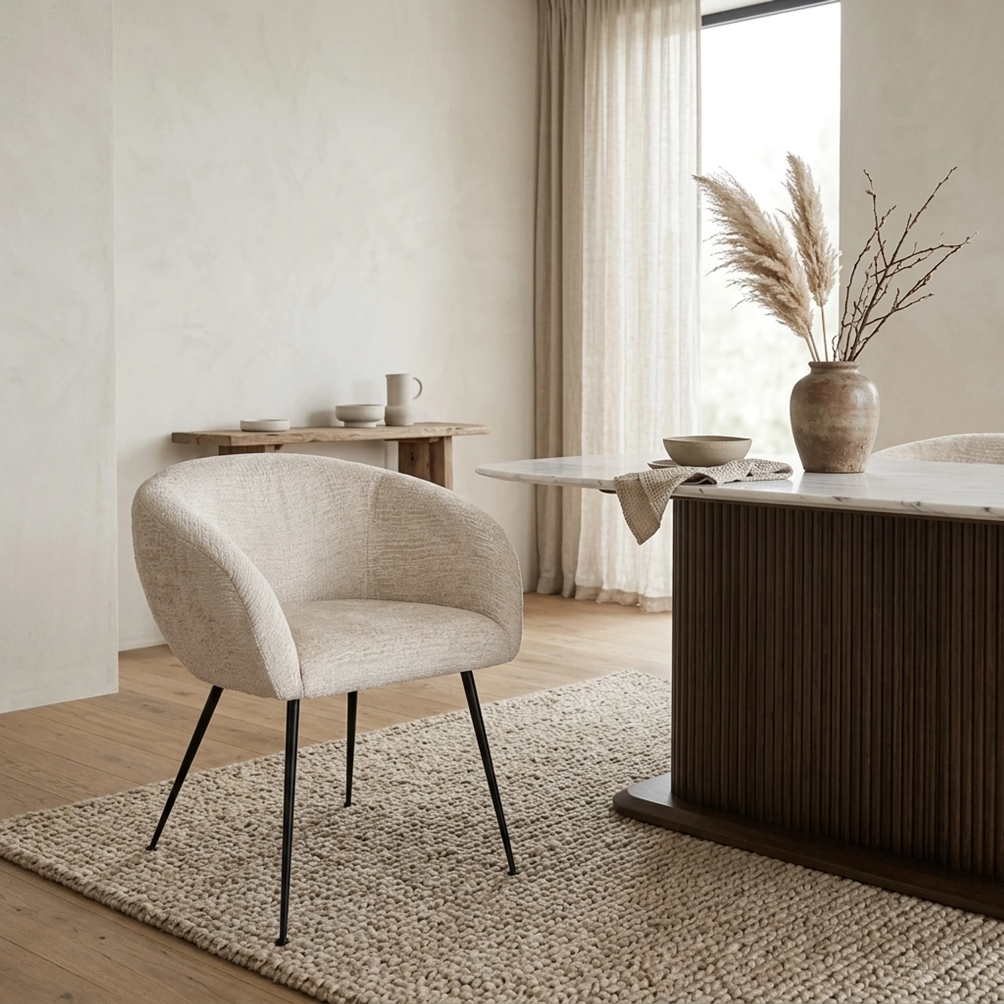 Eetkamerstoel Ruby cream fusion - Richmond Interiors