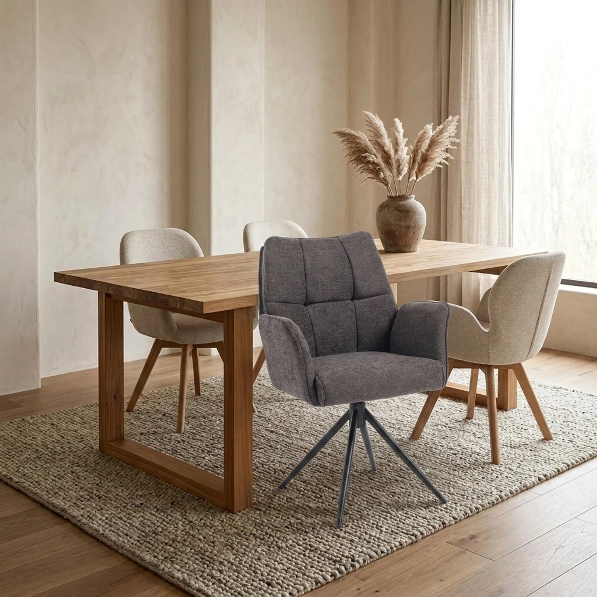 Dining Chair Sem Tresor 16 Dark Grey - Benoa