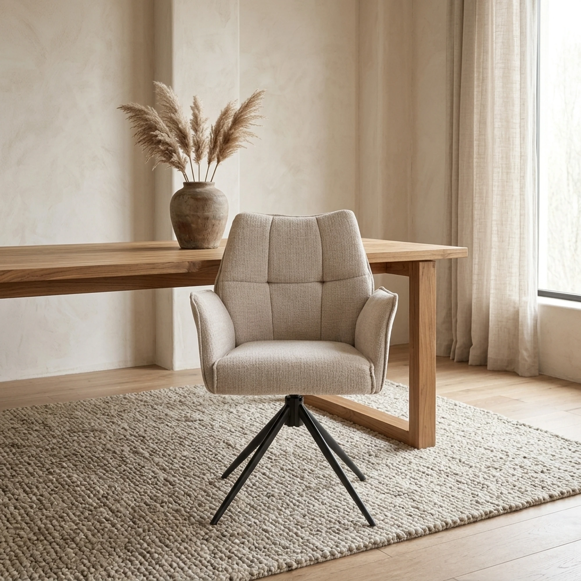 Dining Chair Sem Tresor 27 Beige (Metal) - Benoa