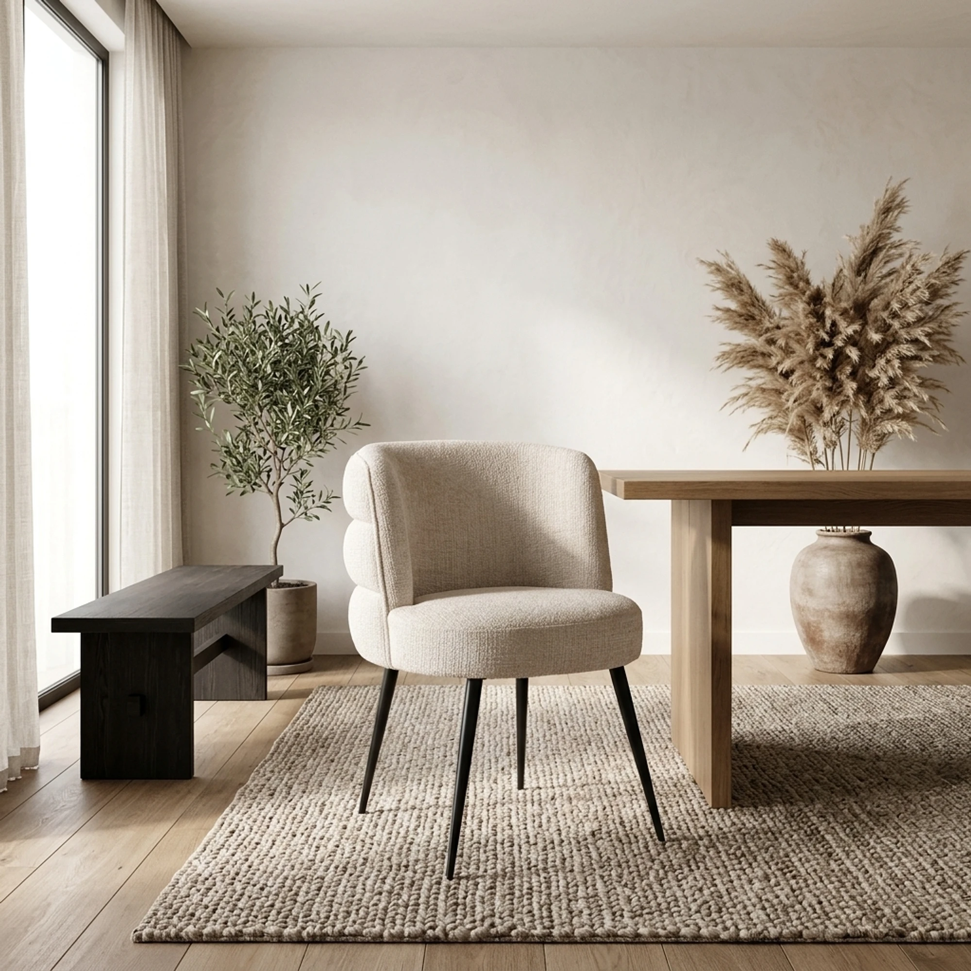Dining Chair Stella niagara beige flame retardant - Richmond Interiors