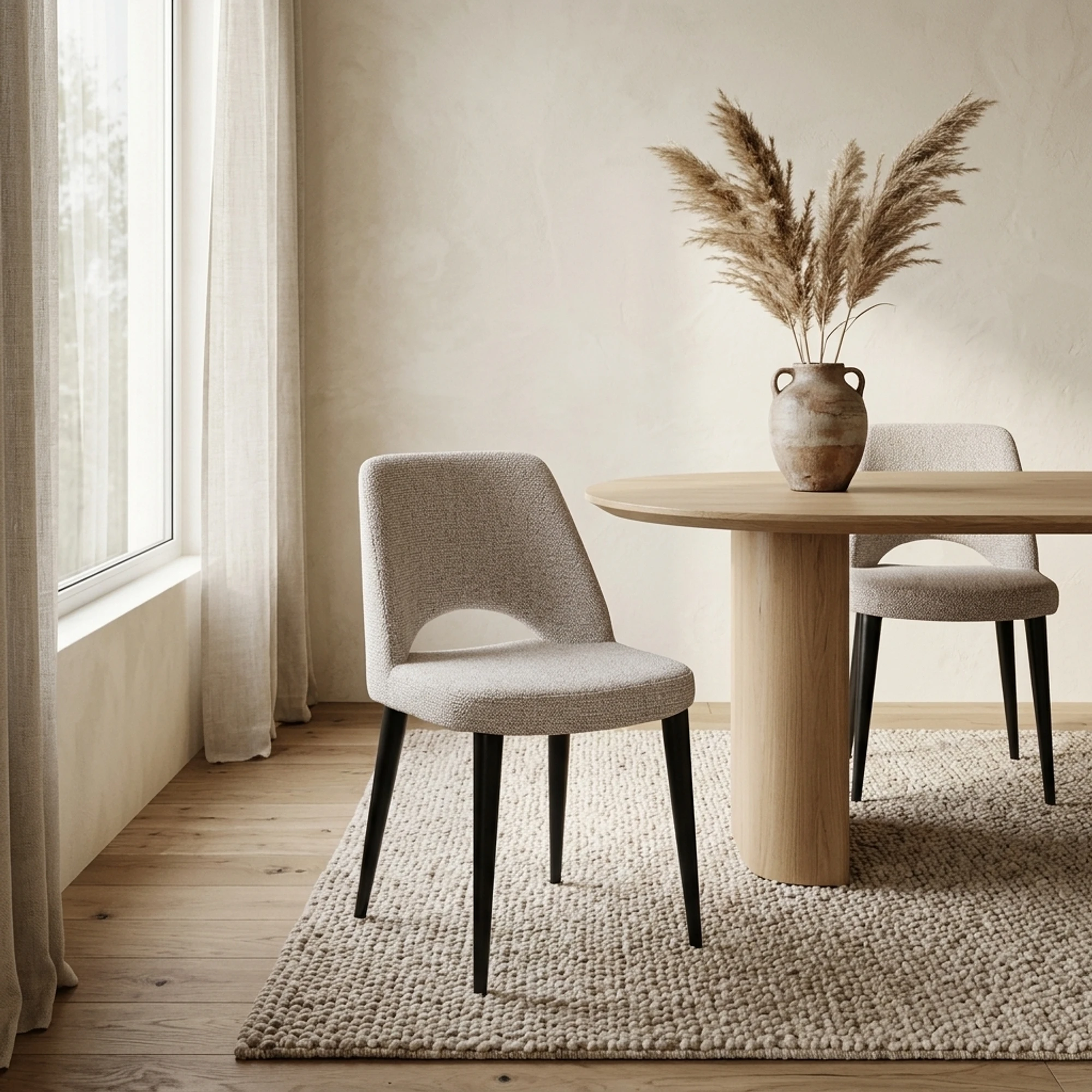 Dining Chair Tabitha natural fancy flame retardant (set of 2) - Richmond Interiors