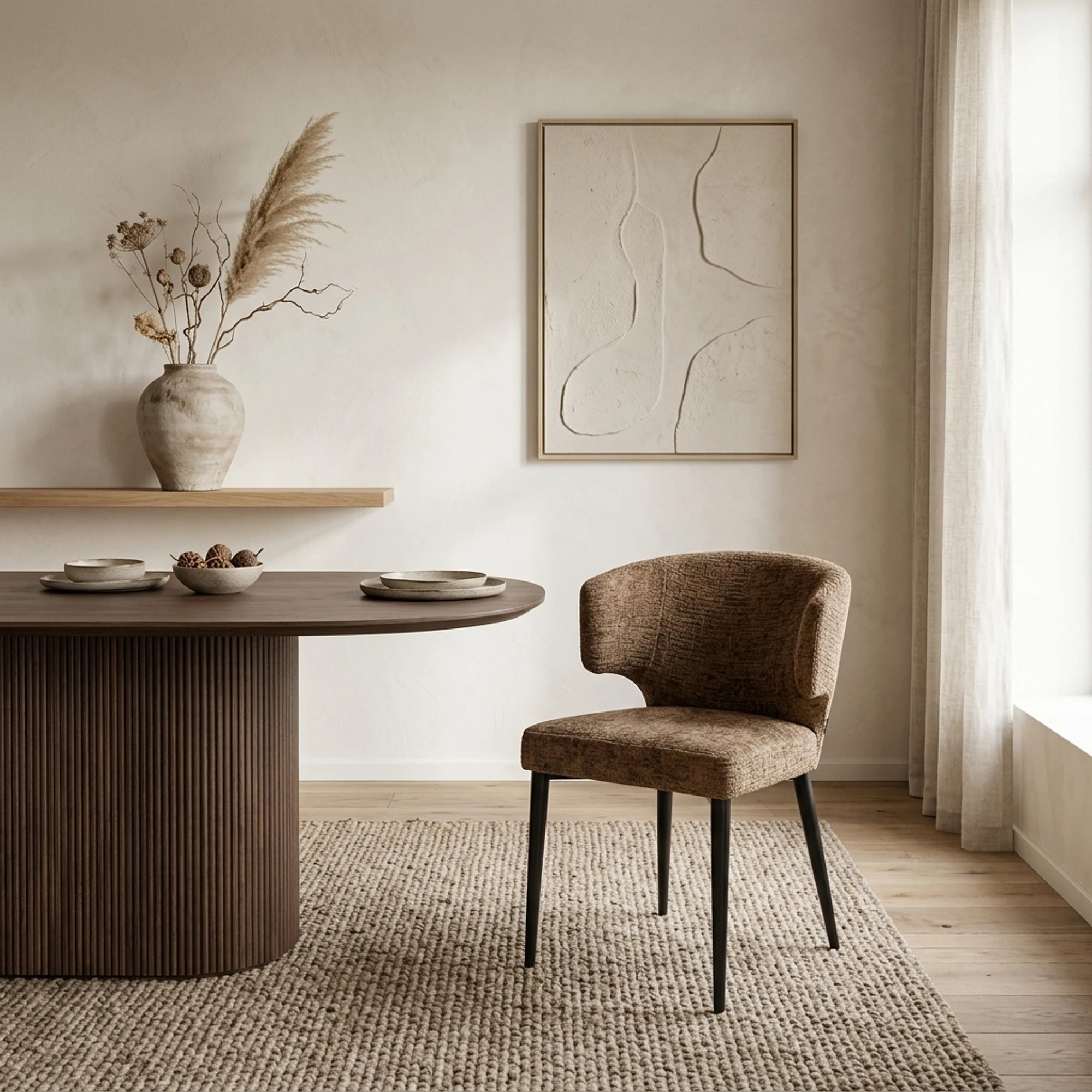 Eetkamerstoel Taylor brandy fusion brandvertragend - Richmond Interiors