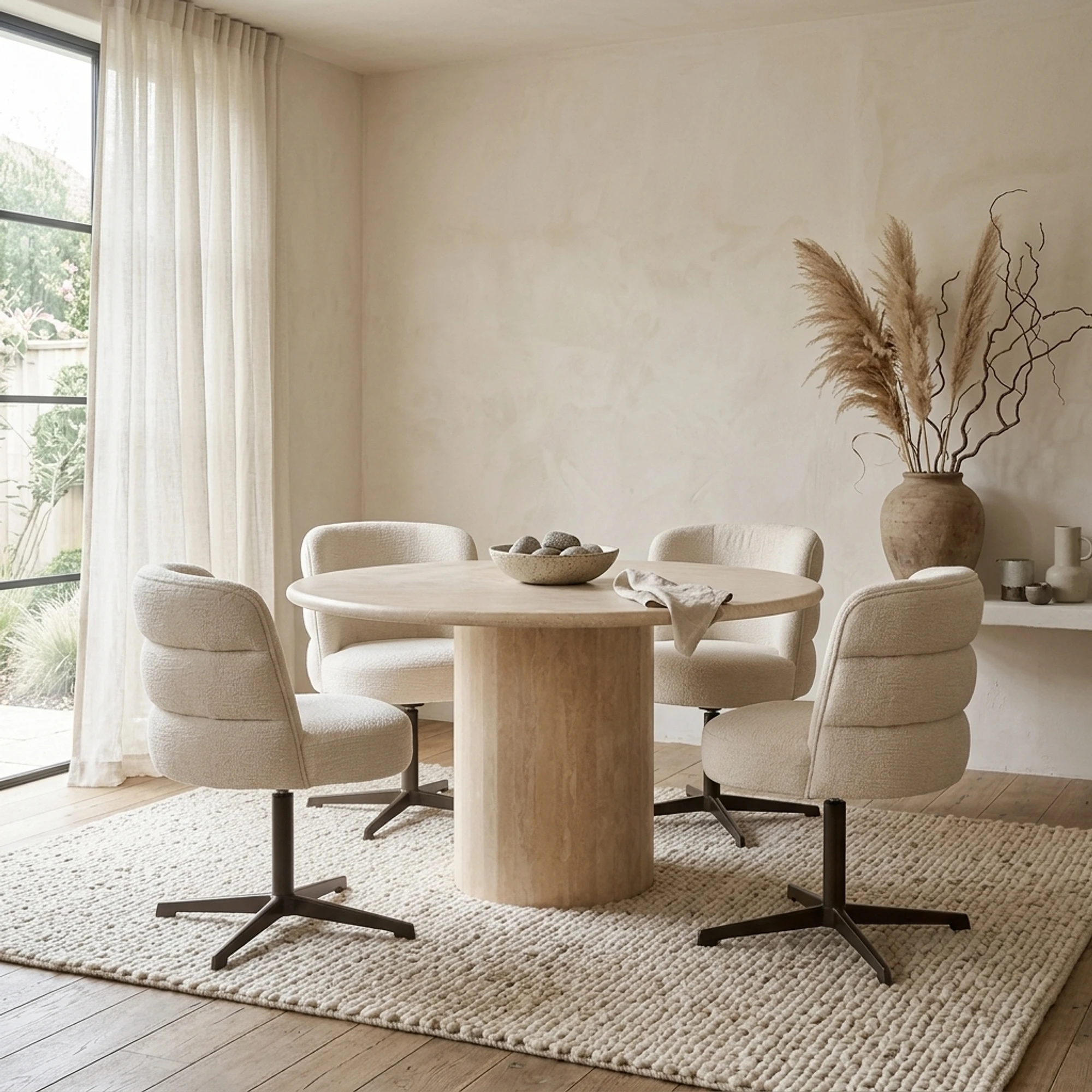 Dining table Alexander Jones beige 130Ø (Renaissance) - Richmond Interiors