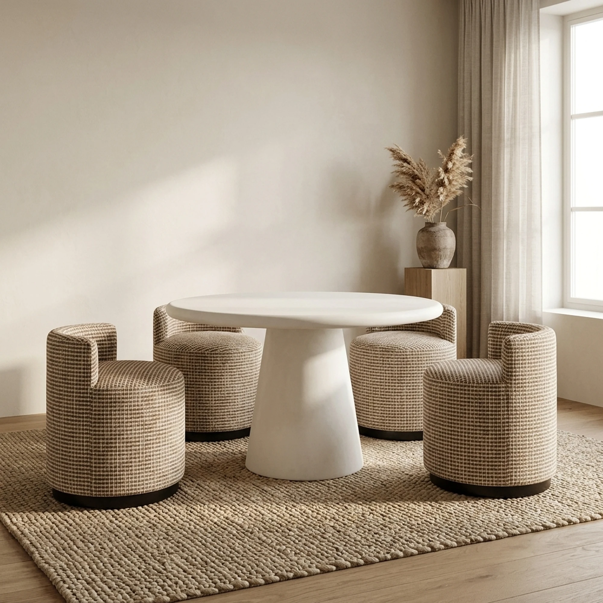 Dining table Bloomstone white 130Ø - Richmond Interiors