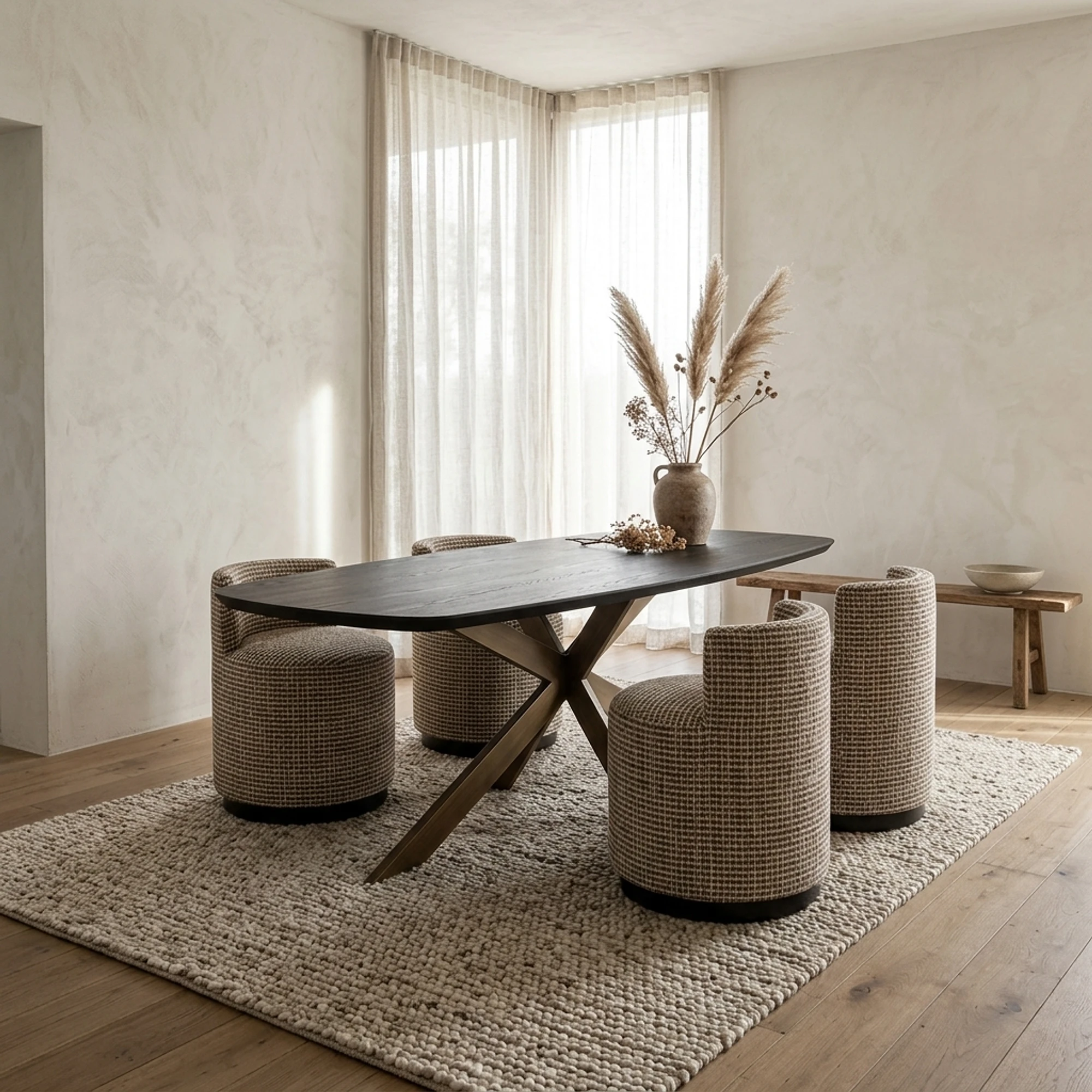 Dining table Cambon dark coffee danish oval 230 - Richmond Interiors