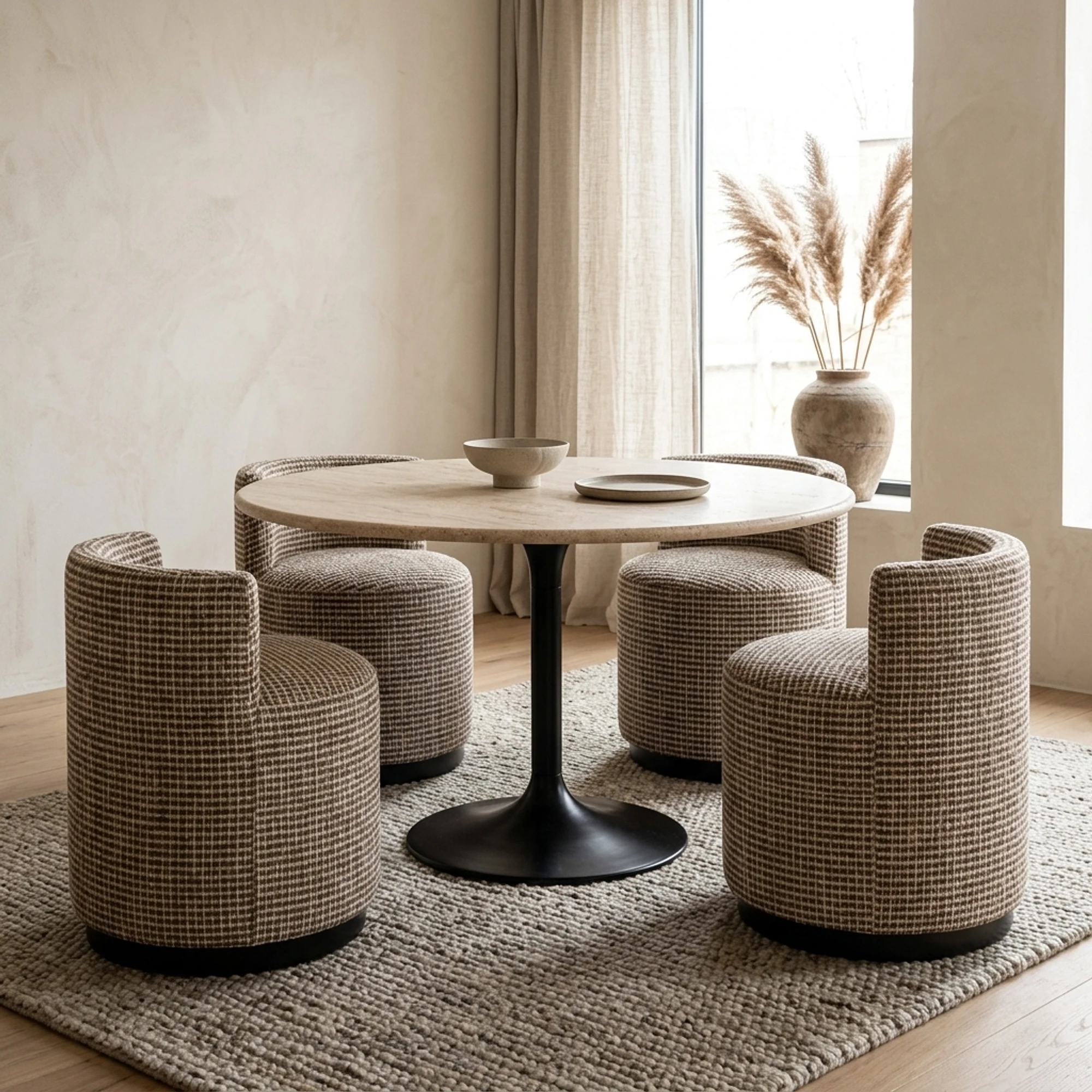 Dining table Hampton black 140Ø - Richmond Interiors