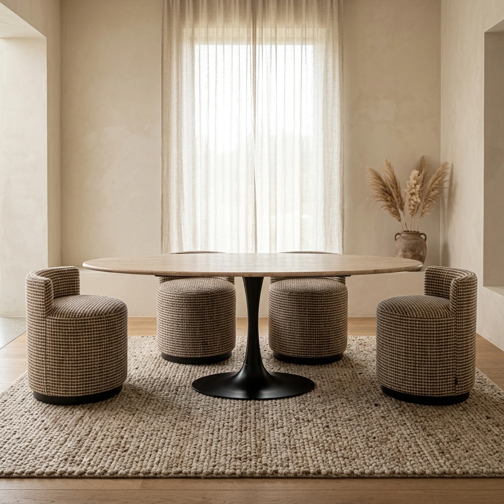 Dining table Hampton black oval 230 - Richmond Interiors