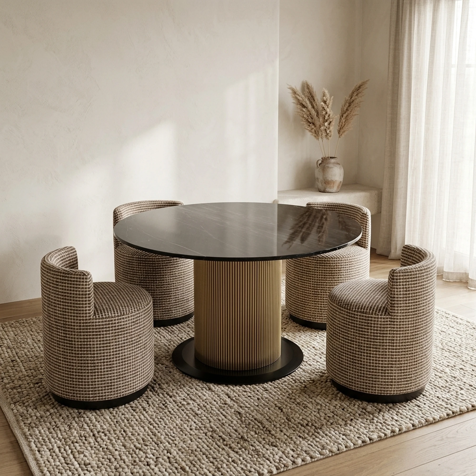 Dining table Ironville gold 140Ø - Richmond Interiors