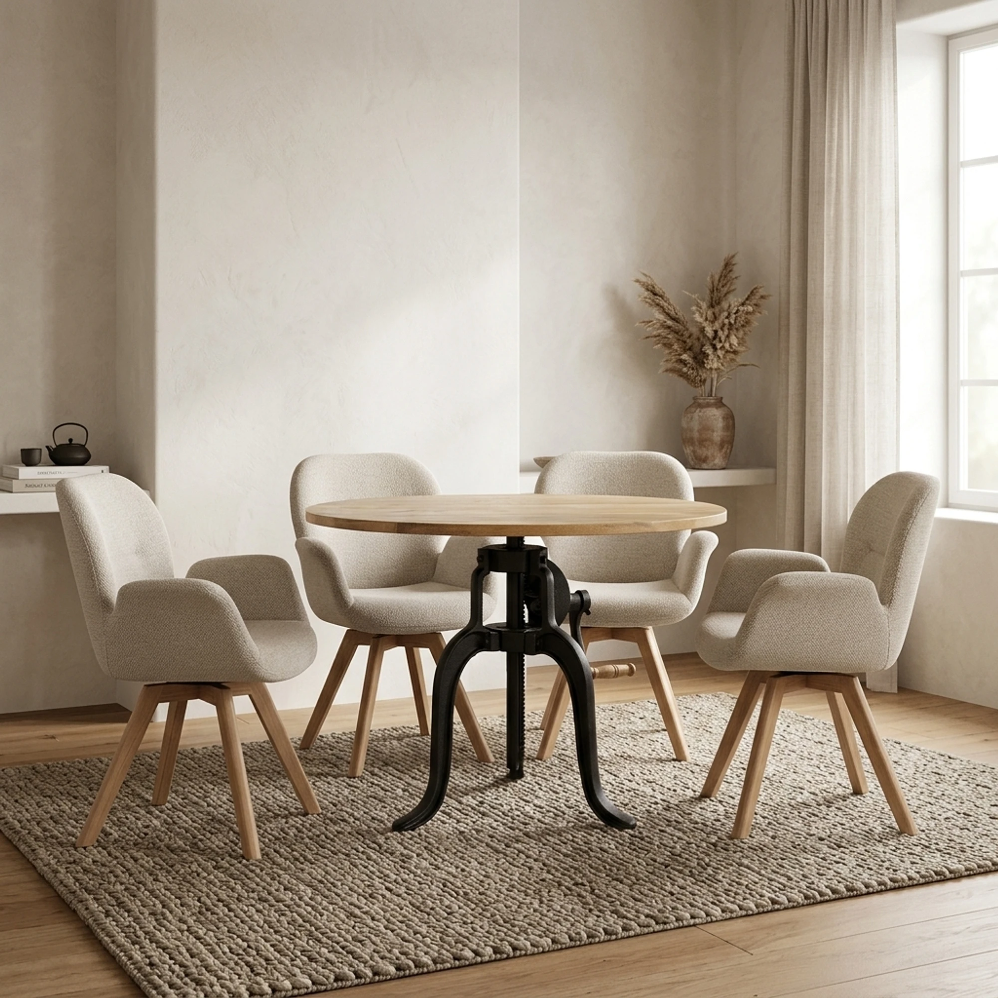 Eettafel met Crank / Bar Tafel 75 - Benoa