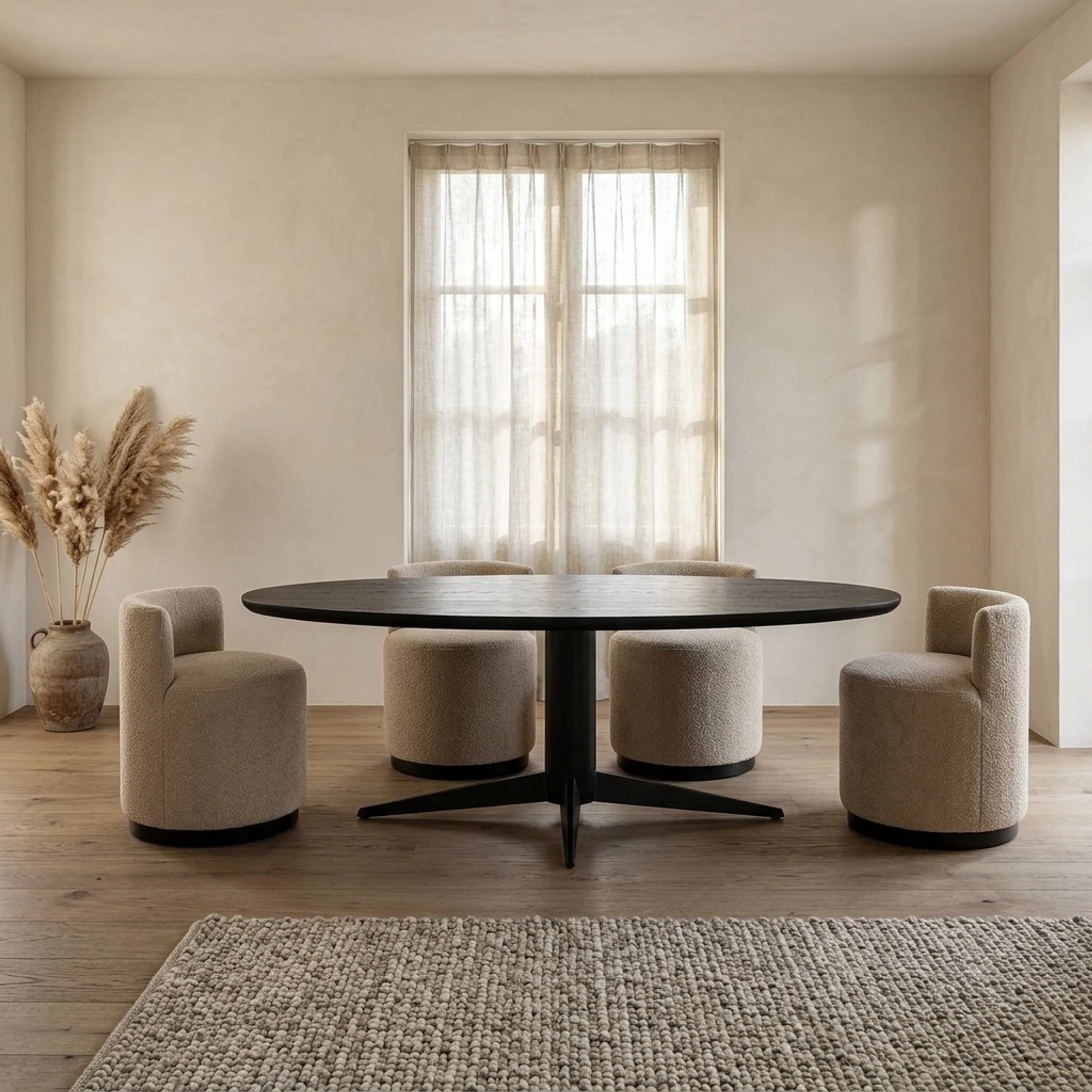 Esstisch Rayford black oval 230 - Richmond Interiors
