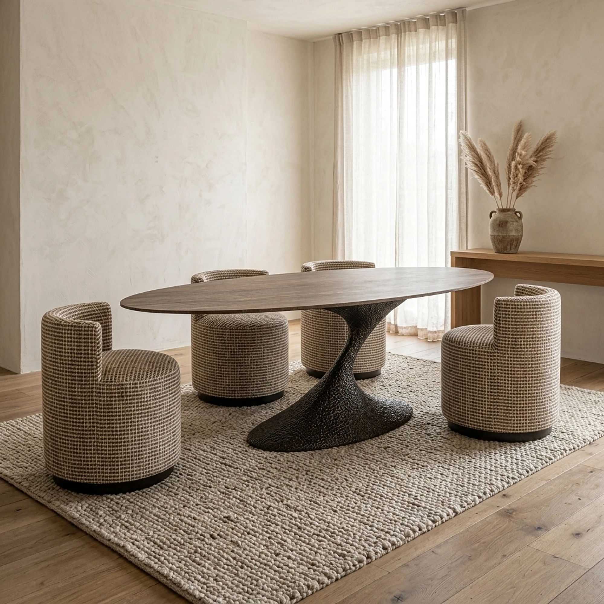 Russo dining table ash brown oval 235 - Richmond Interiors