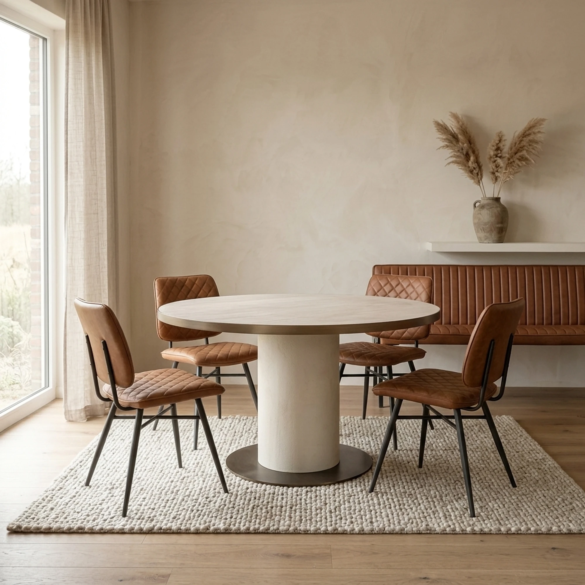 Dining table Tivoli white 130Ø - Richmond Interiors