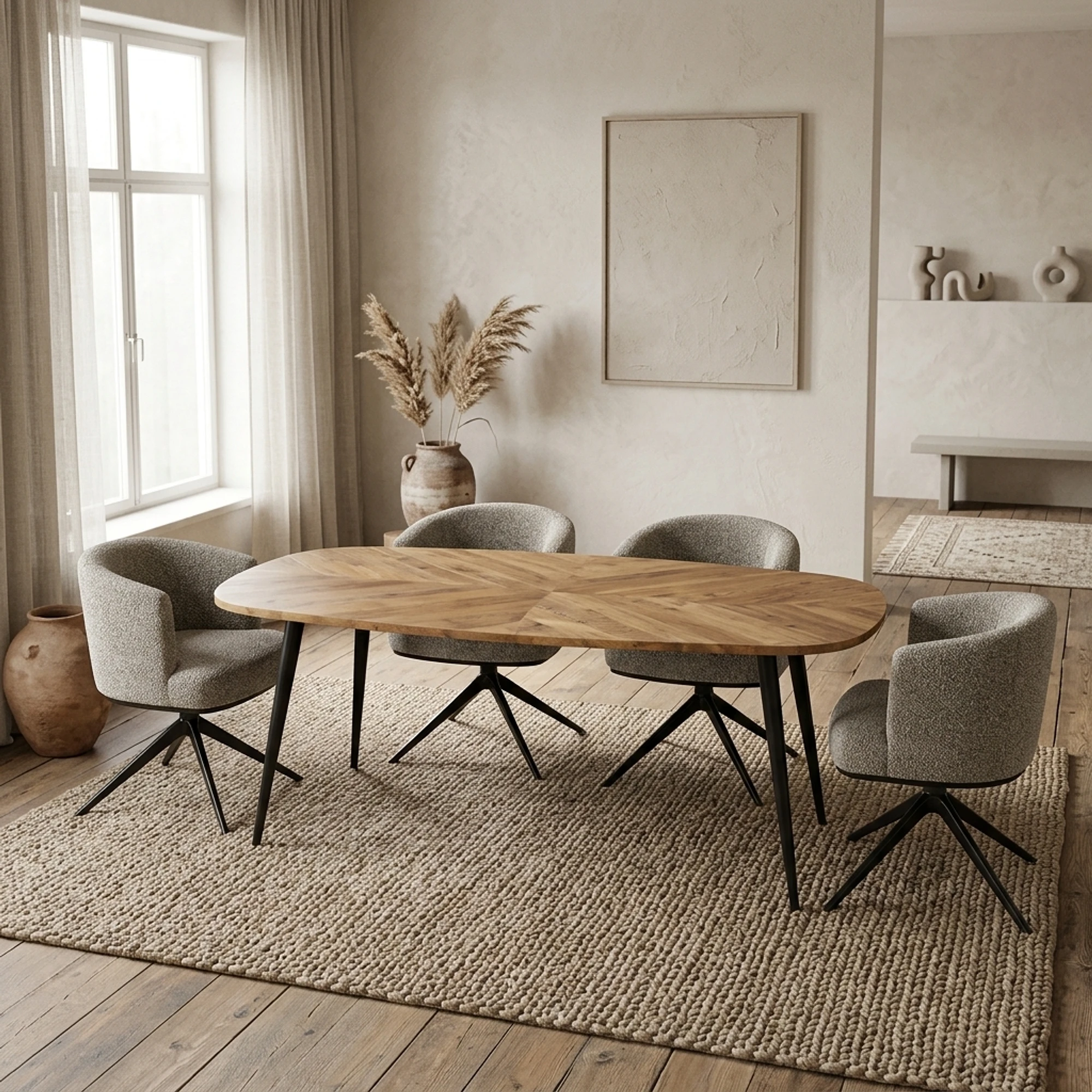 Giovanni Dining Table natural Danish oval - Tower Living