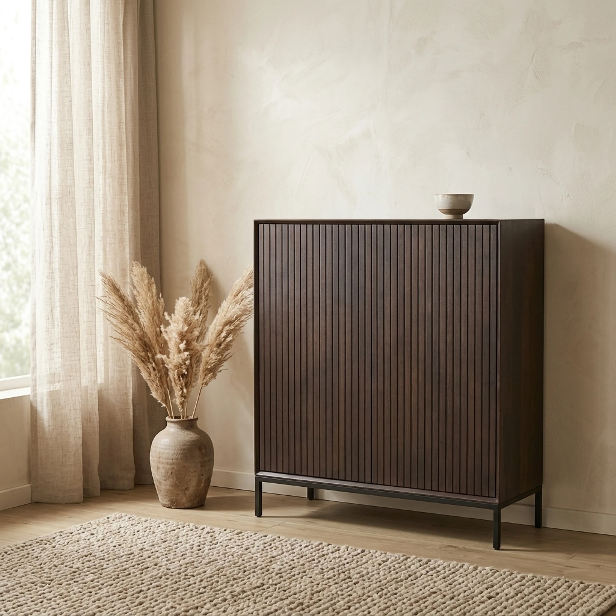 Kabinettschrank Madison Braun Mangoholz 100 cm - Starfurn