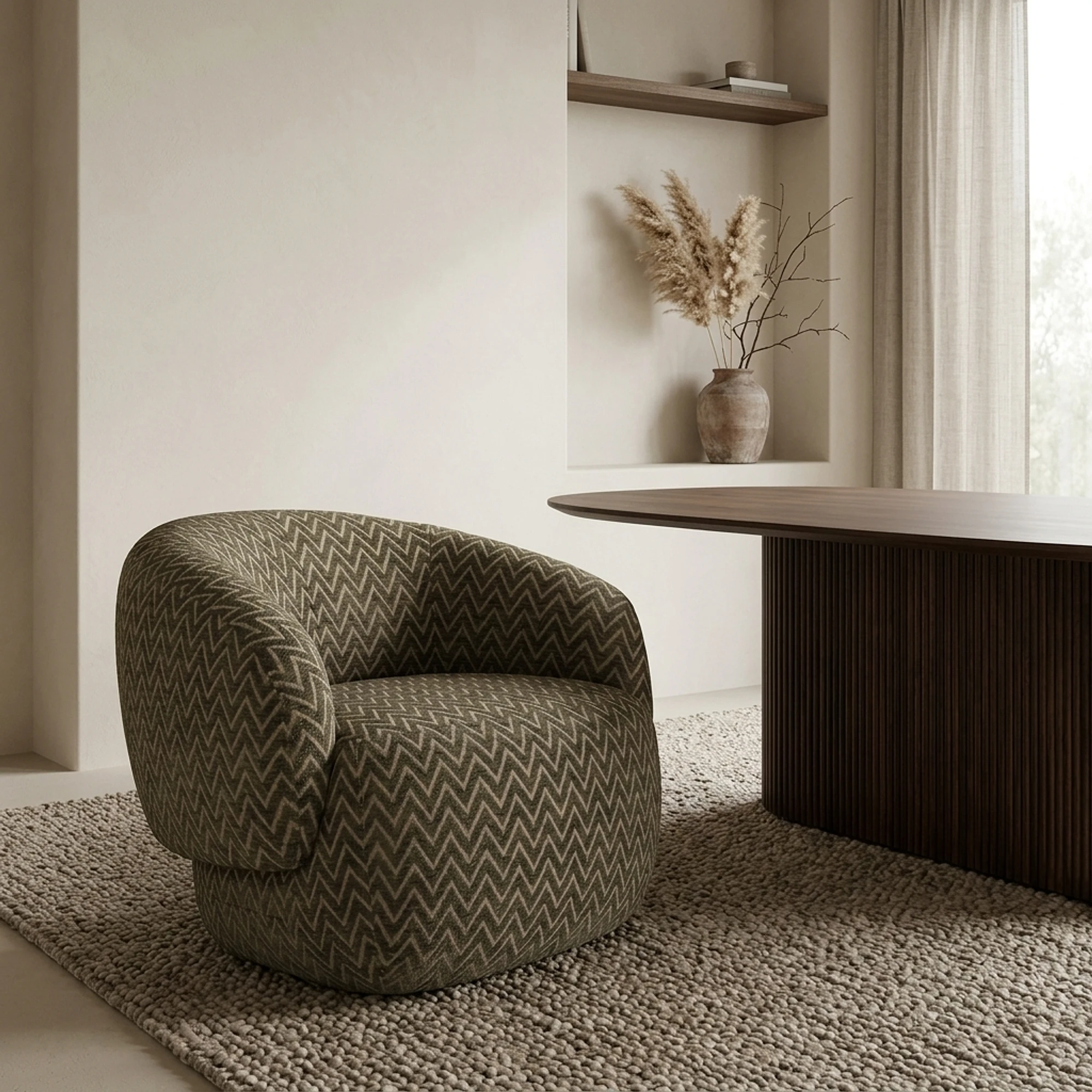 Lounge Stuhl Milano moss chevron - Richmond Interiors