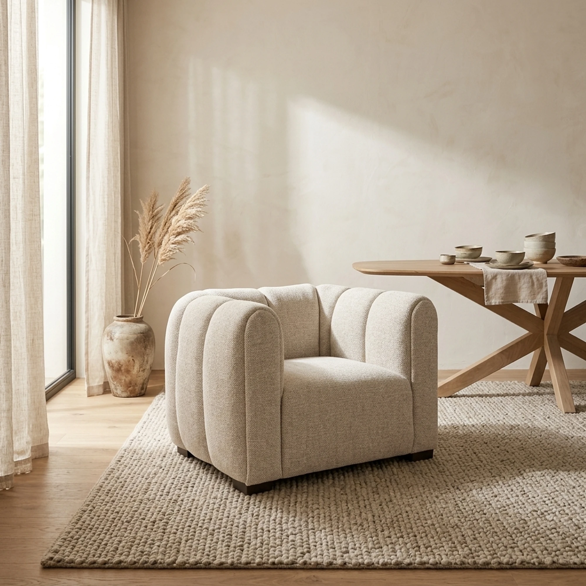 Lounge stoel Novaro natural fancy - Richmond Interiors
