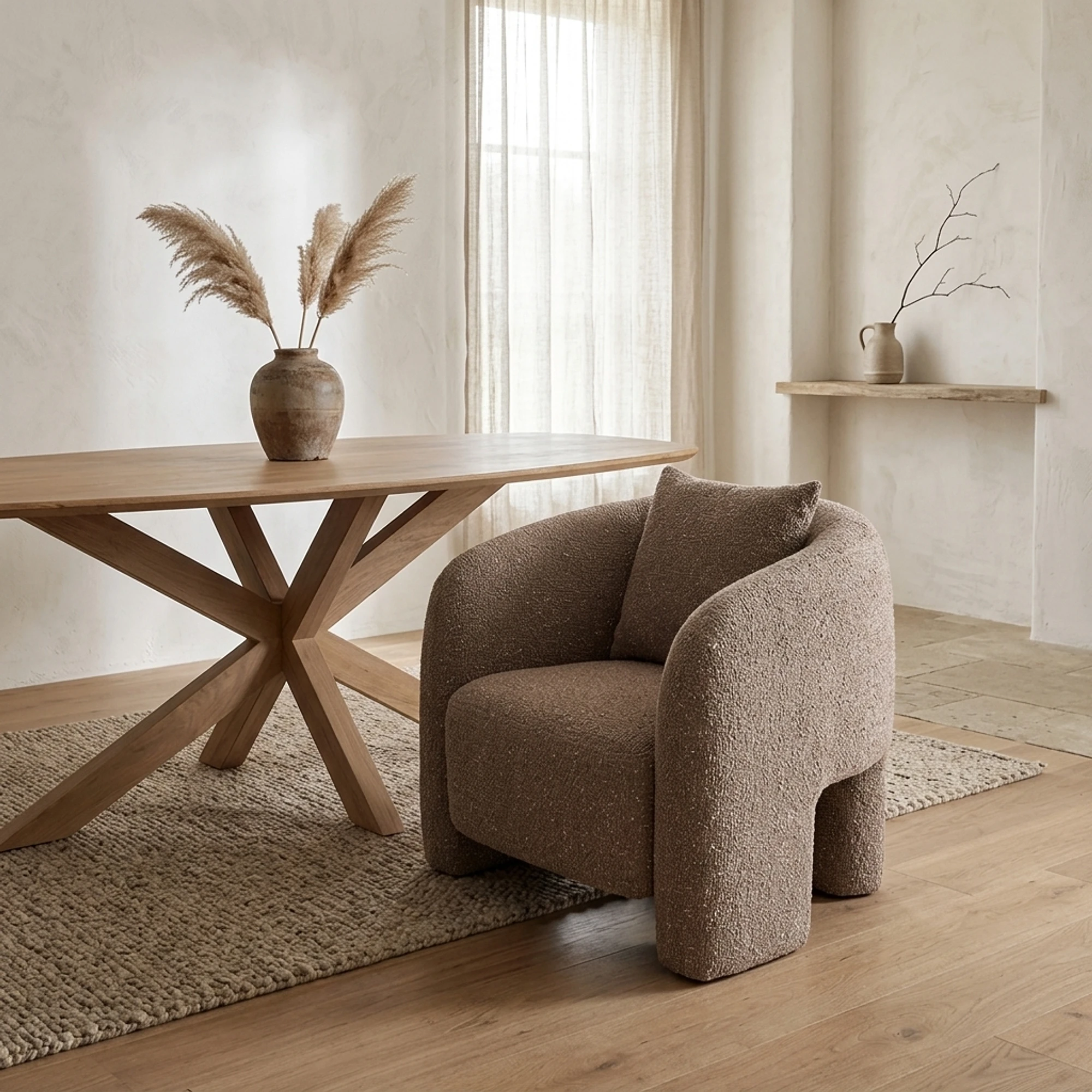 Lounge chair Tuscany mocha chunky (mocca chunky) - Richmond Interiors