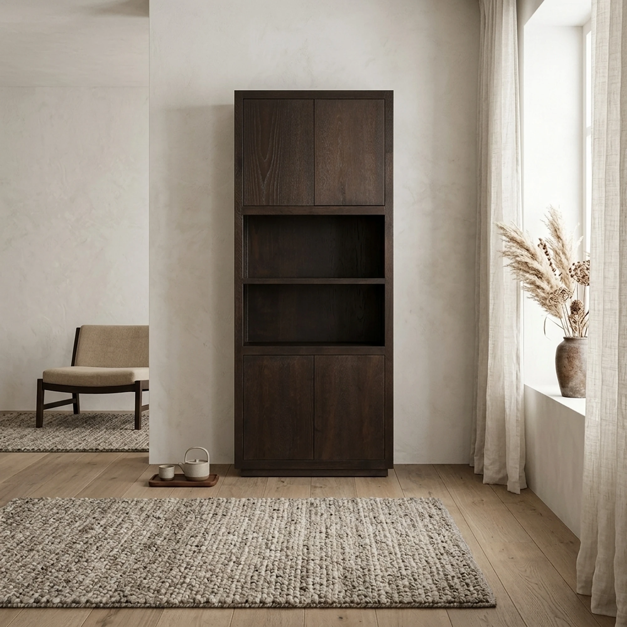 Opbergkast Mincio bruin 90 cm - Tower Living