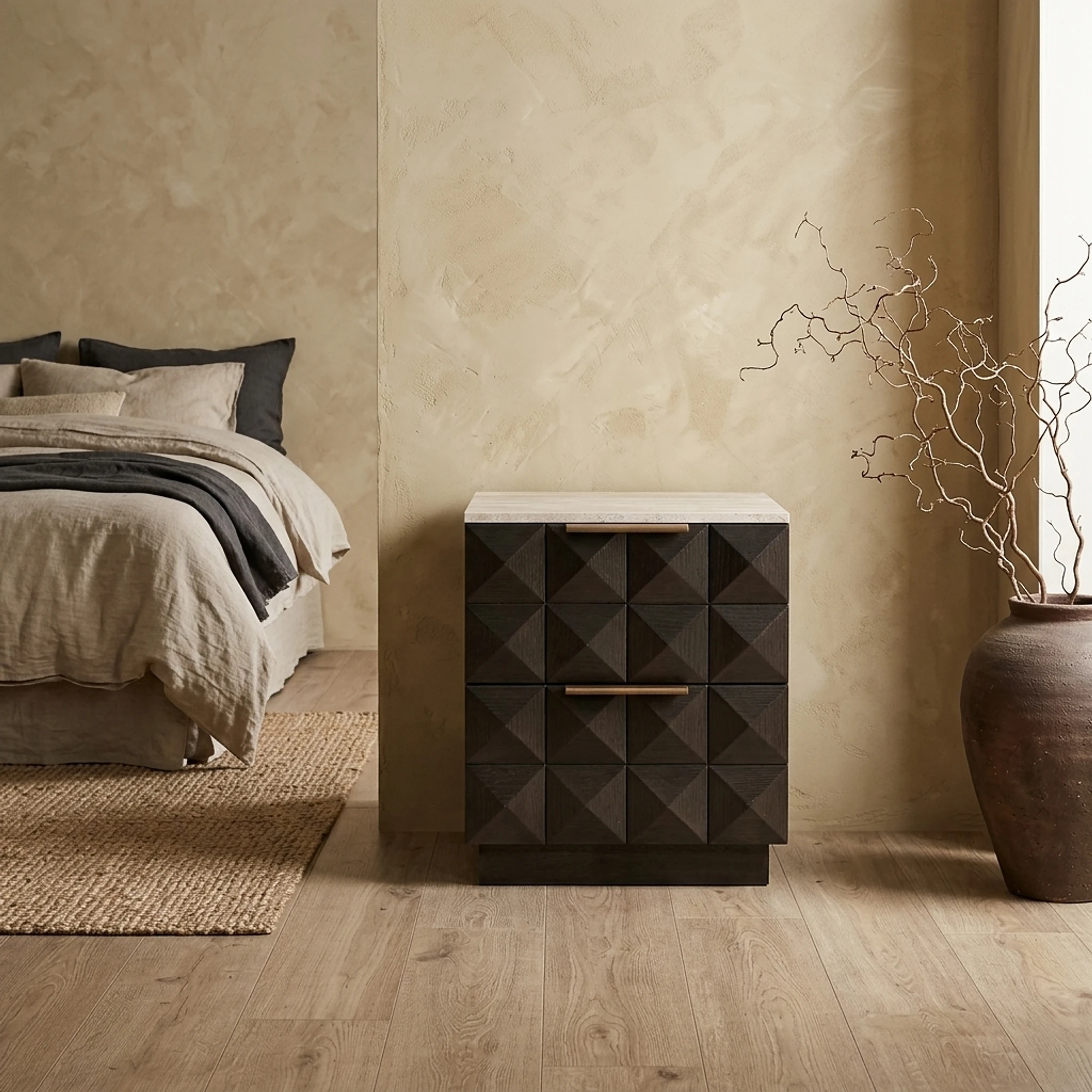 Bedside Table Claremont brown - Richmond Interiors
