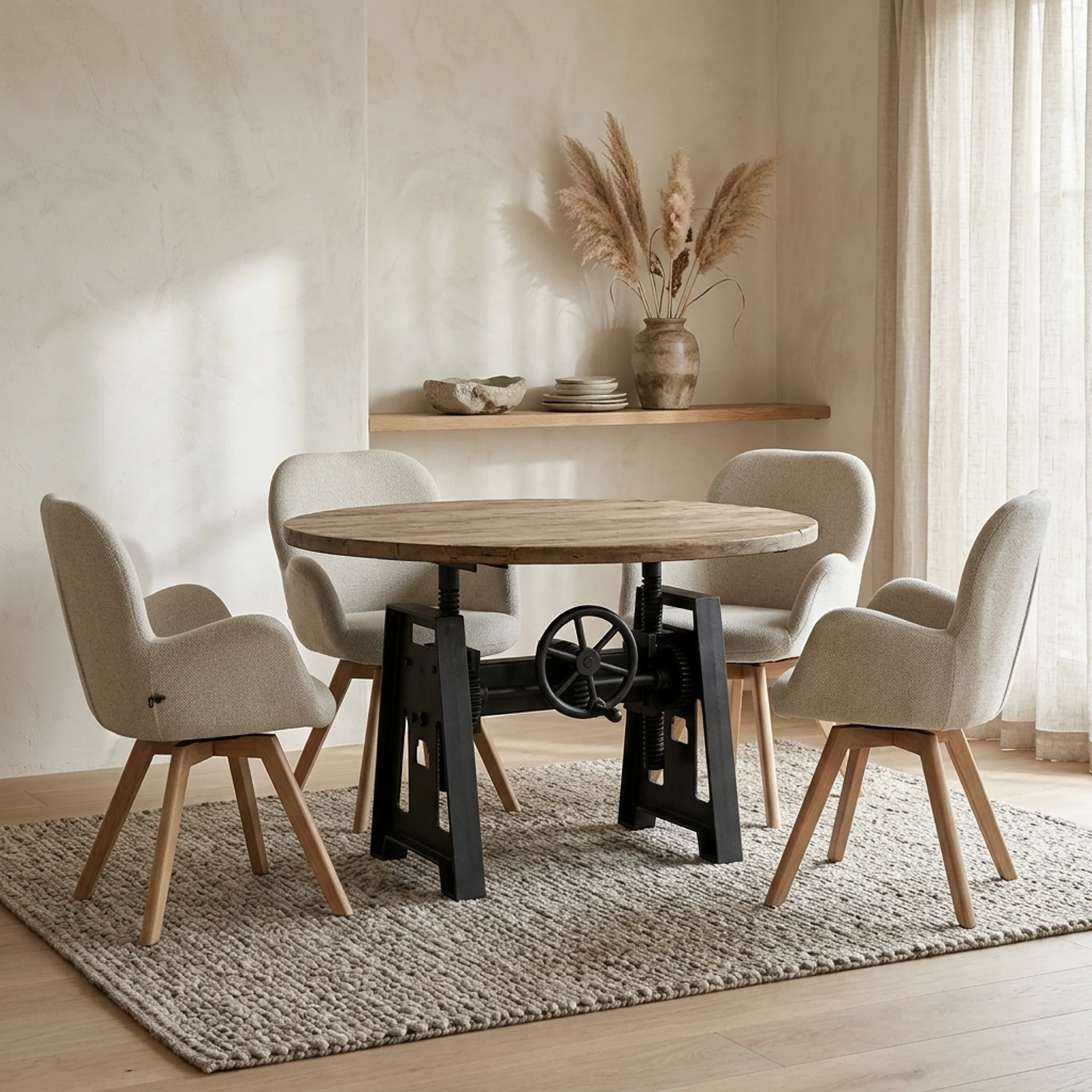 Onderstel Eettafel Rond Verstelbaar 70 - Benoa