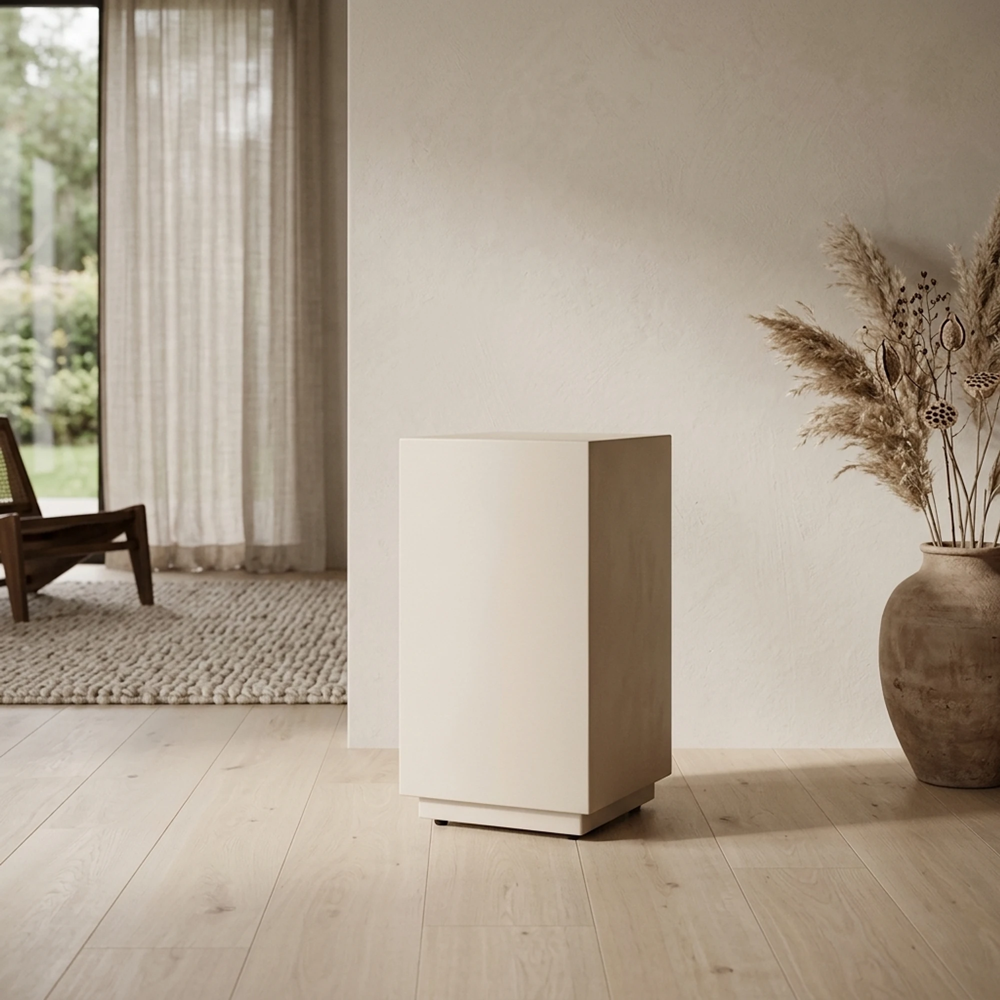 Bijzettafel Portico beige vierkant 35 cm - Tower Living