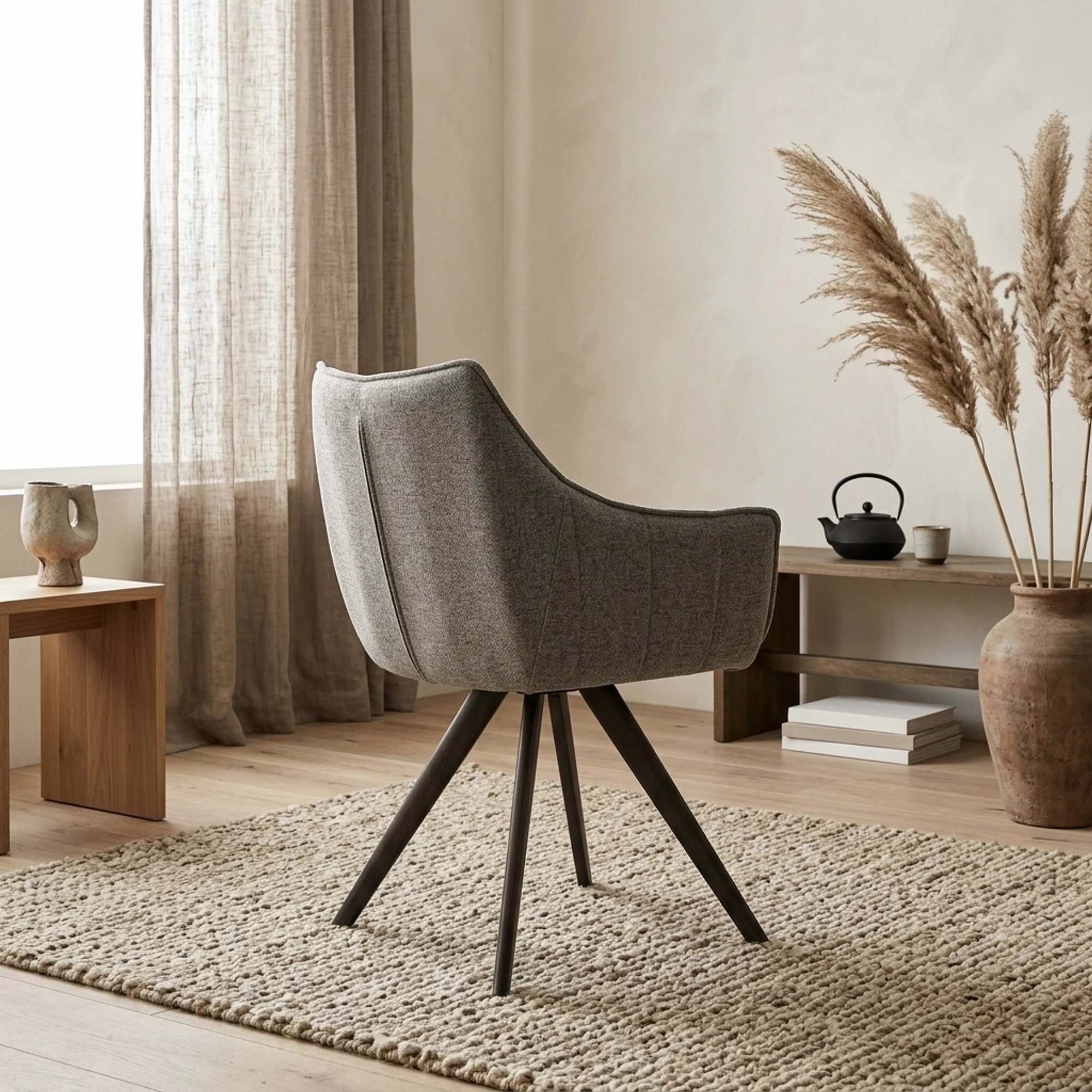 Sessel Riviera grau (Stoff) - Tower Living