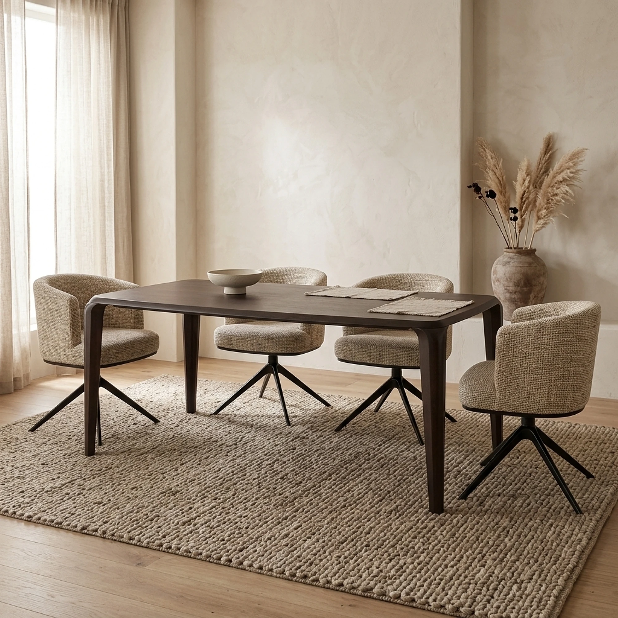 Esstisch Ronta braun rechteckig 200 cm - Tower Living