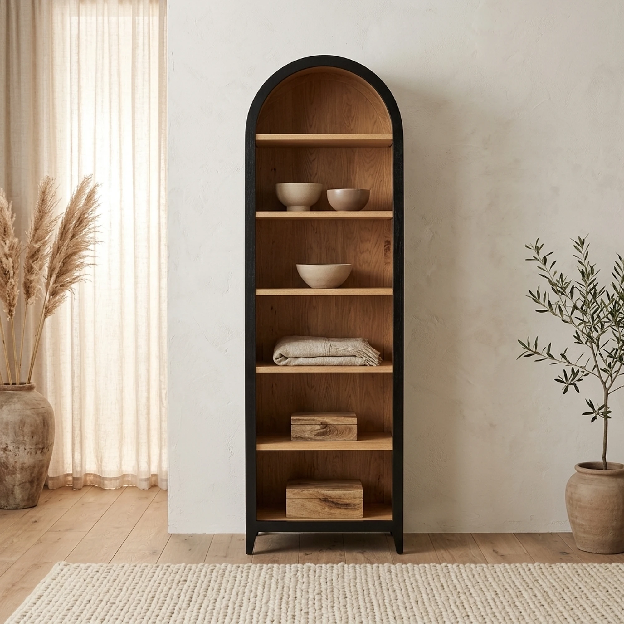 Bücherregal Rotondi schwarz 220 cm - Tower Living
