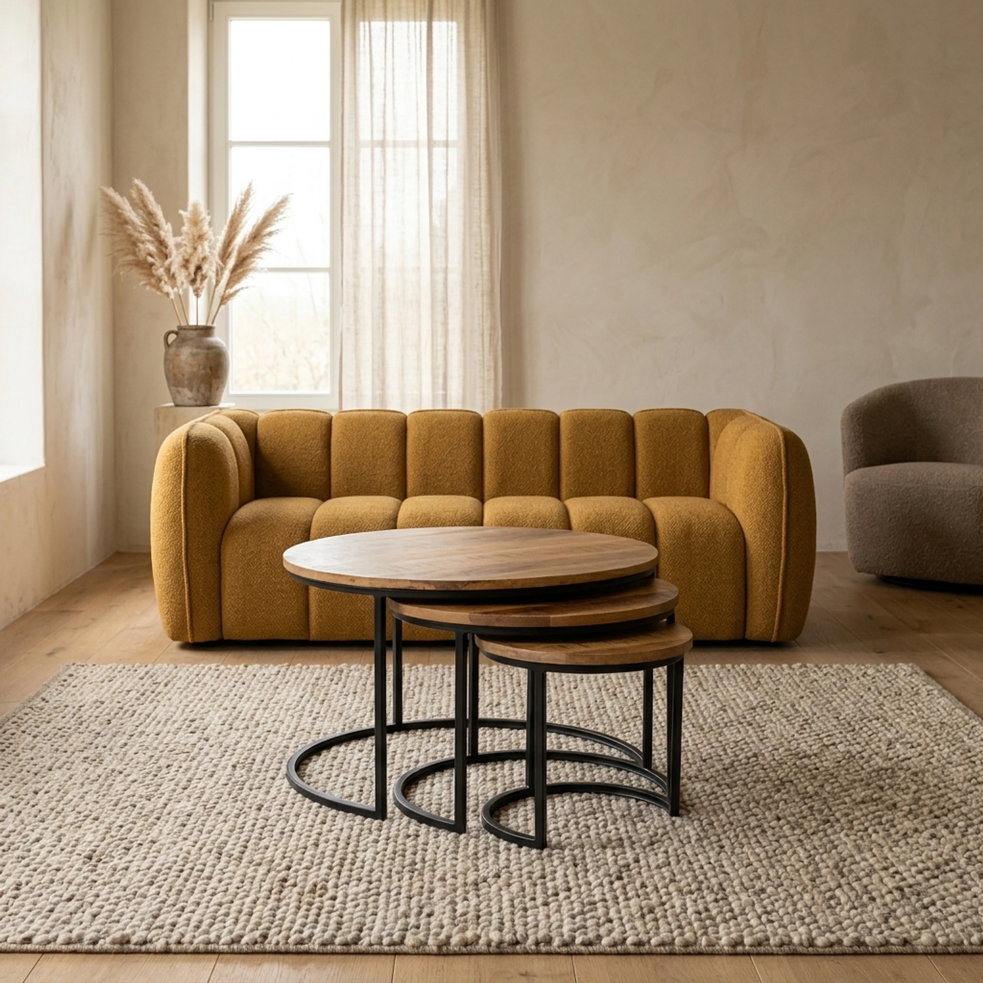 Salontafel Rylee 2 cm top Set van 3 - Benoa