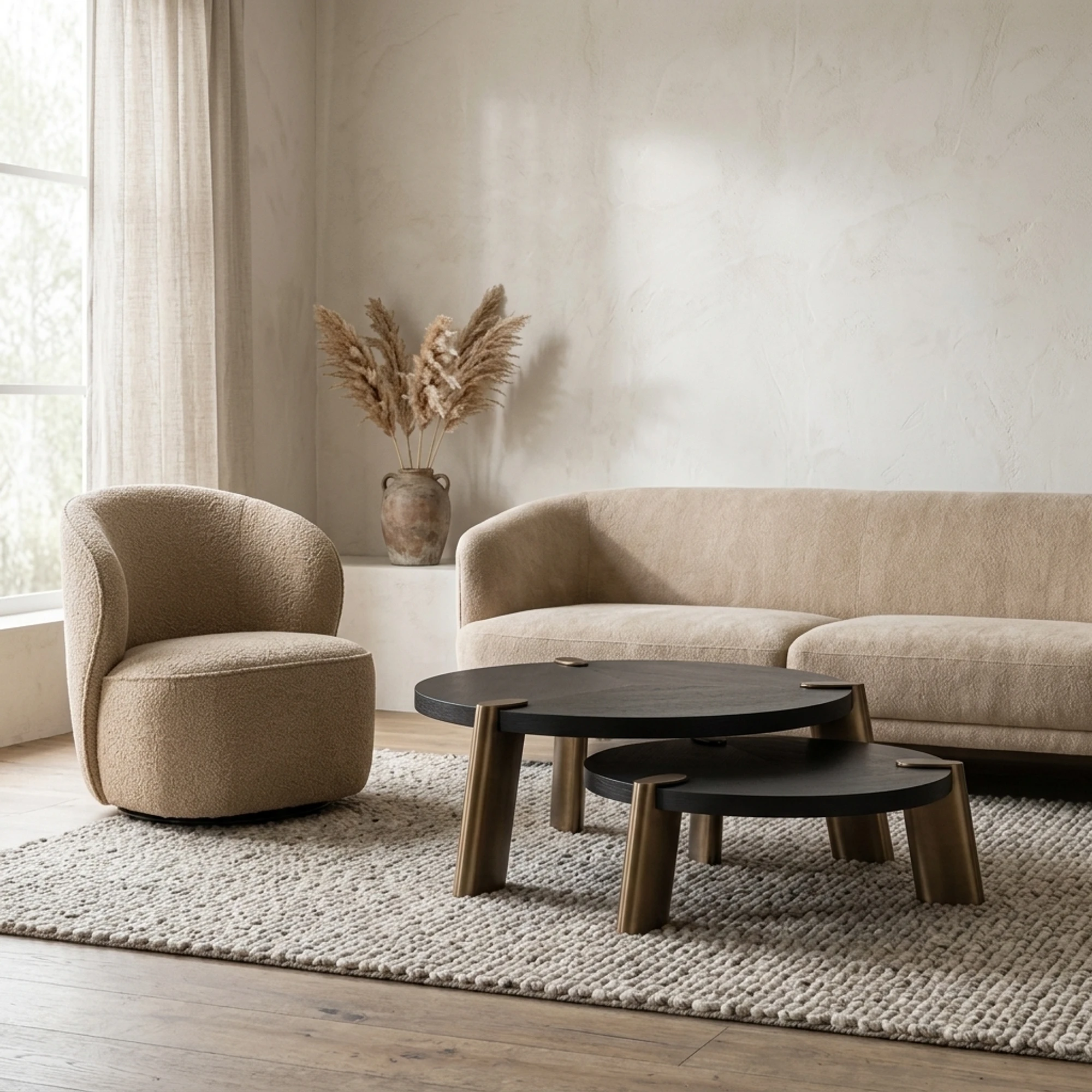 Couchtisch Alexander Jones charcoal (Brody) (Set aus 2) - Richmond Interiors
