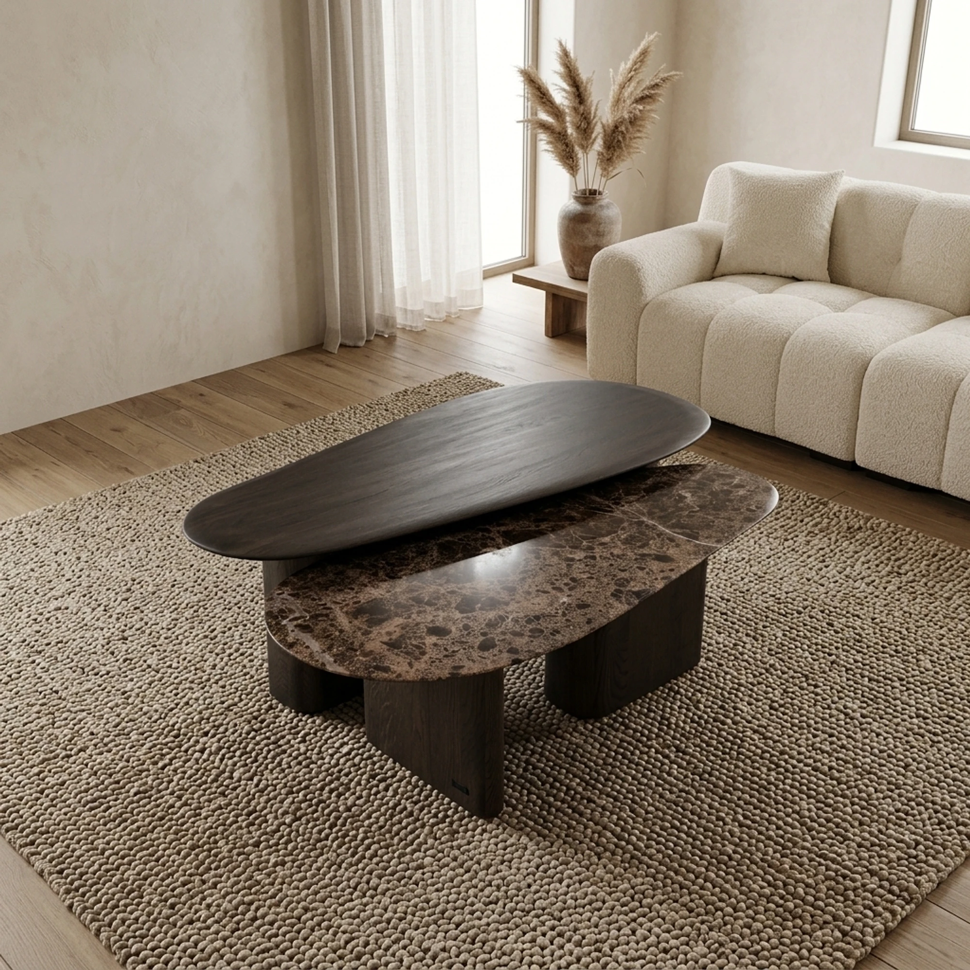 Coffee table Castello Smoked charchoal (set of 2) - Richmond Interiors