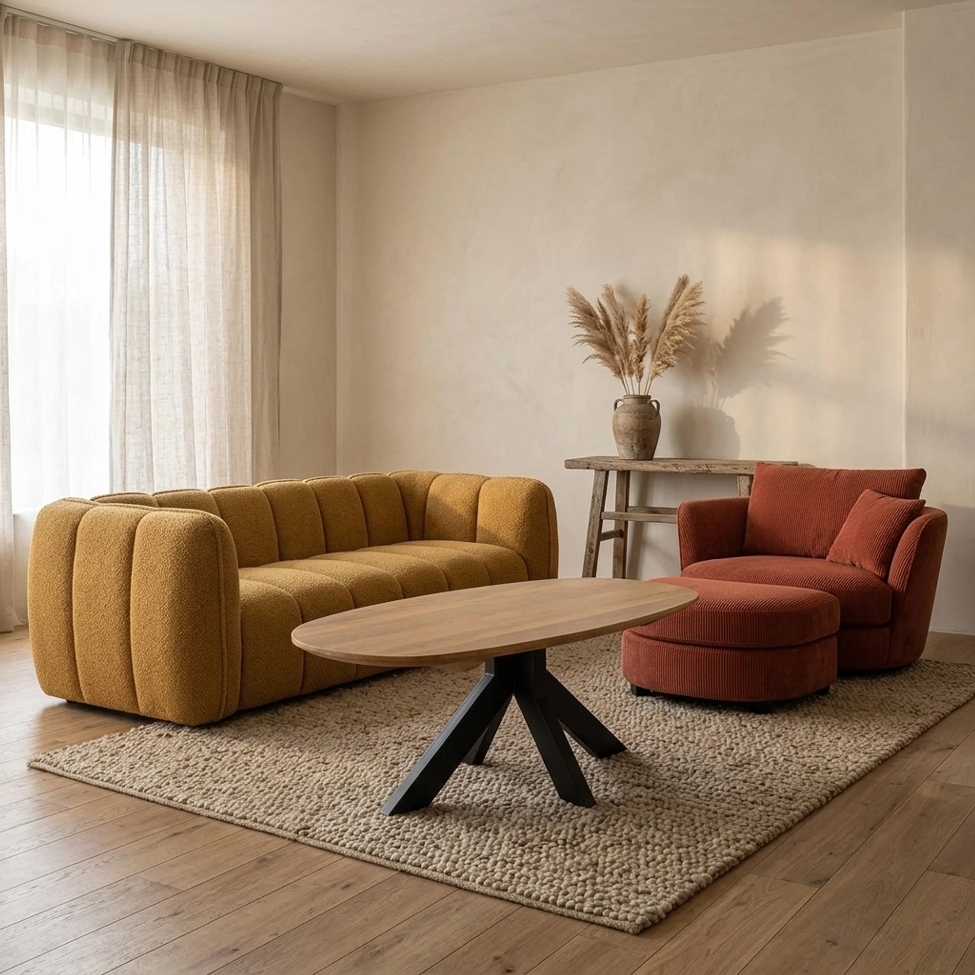 Coffee Table Danish Oval Runa 130 - Benoa